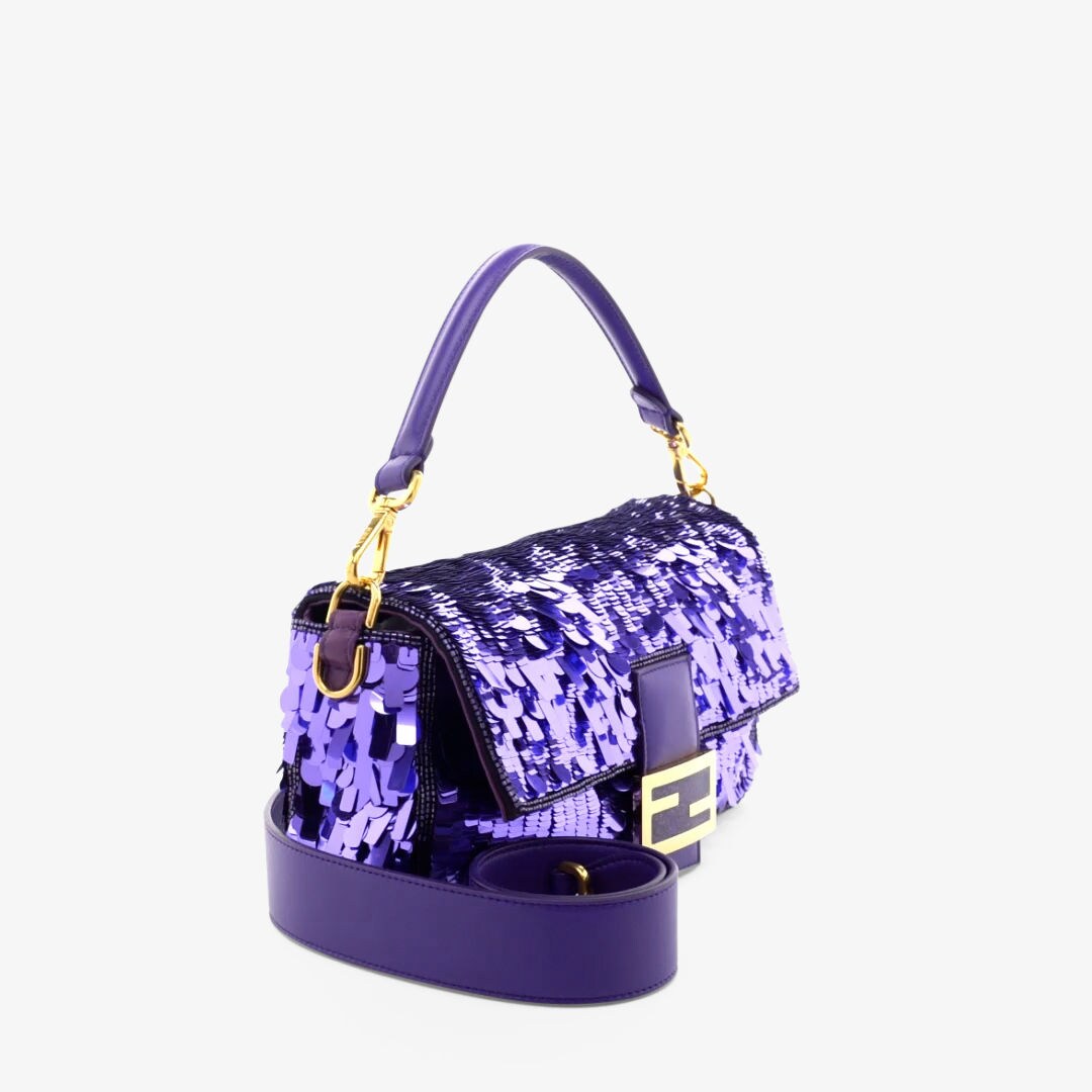 Baguette - Purple sequined bag