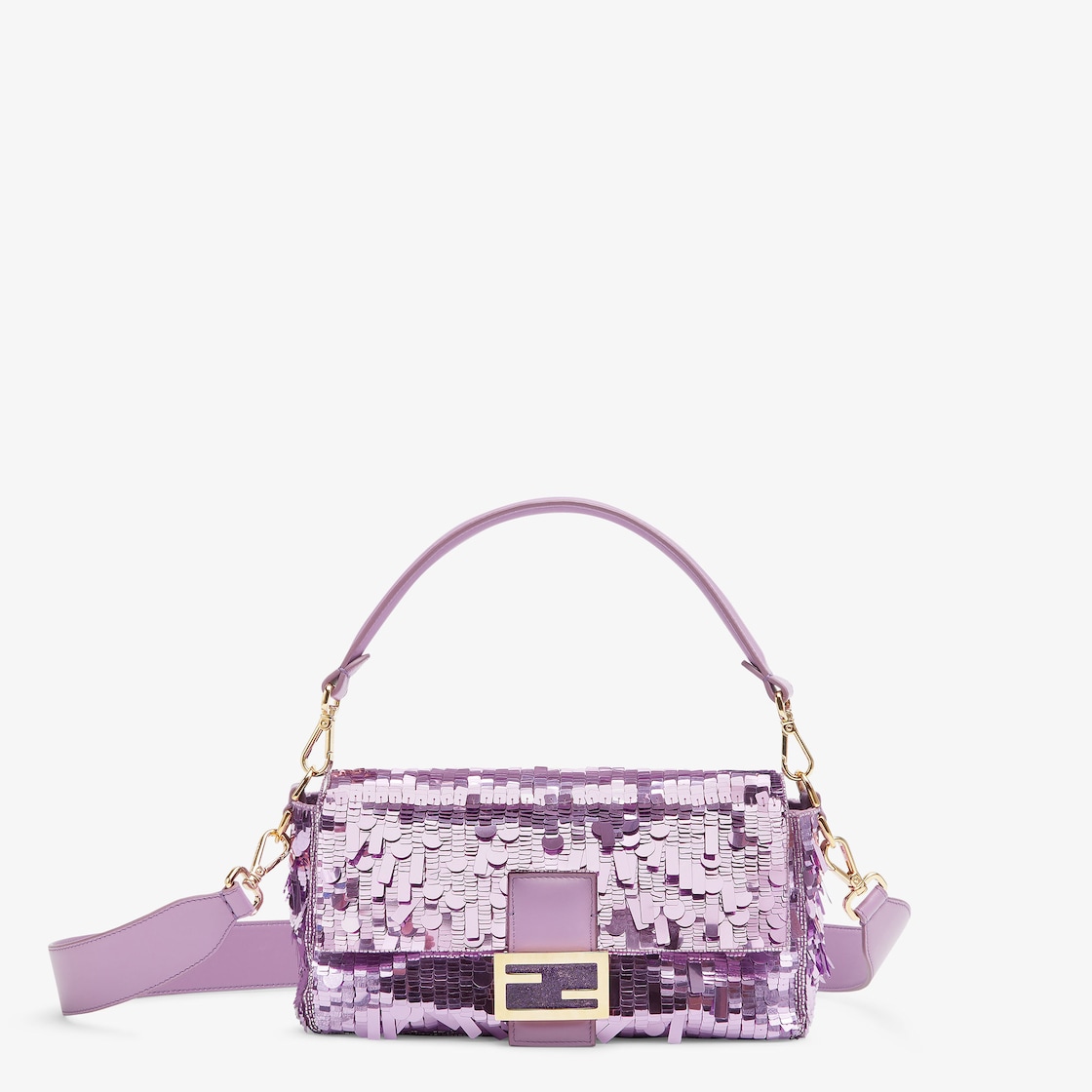 Fendi mini lilac sequin baguette from 2022