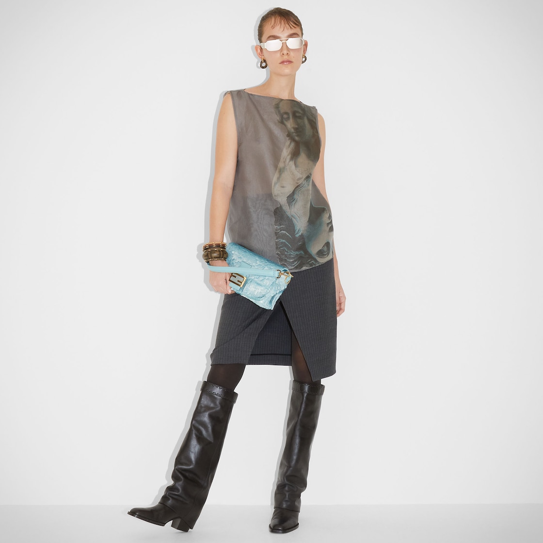 Baguette Sequins or crystals Light blue | Fendi Baguette Sequins or crystals Light blue | Fendi