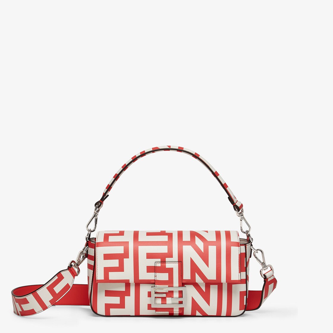 Pouches  Fendi Mens Two-Tone Leather Fendi Roma Capsule Pouch