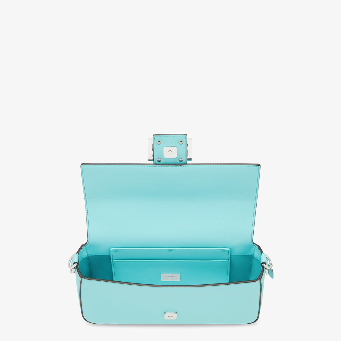 FENDI X TIFFANY & CO. LEATHER TIFFANY BLUE & SILVER BAGUETTE BAG