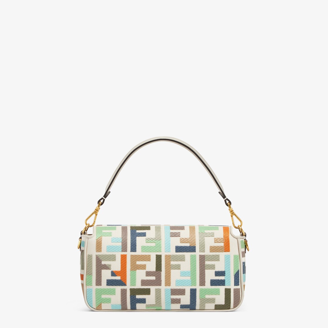 Fendi Multicolor FF Glazed Coated Canvas and Leather Inlay Baguette Bag -  ShopStyle