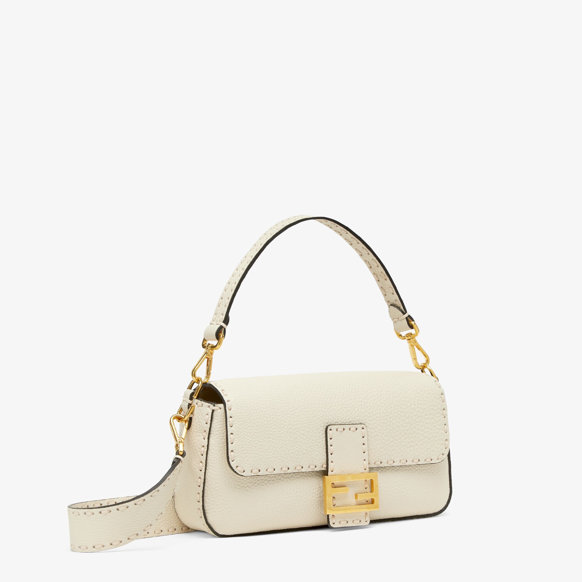 FENDI☆バゲット ラージ ホワイト レザー バッグ バゲット 長財布 レザー ホワイト | Fendi