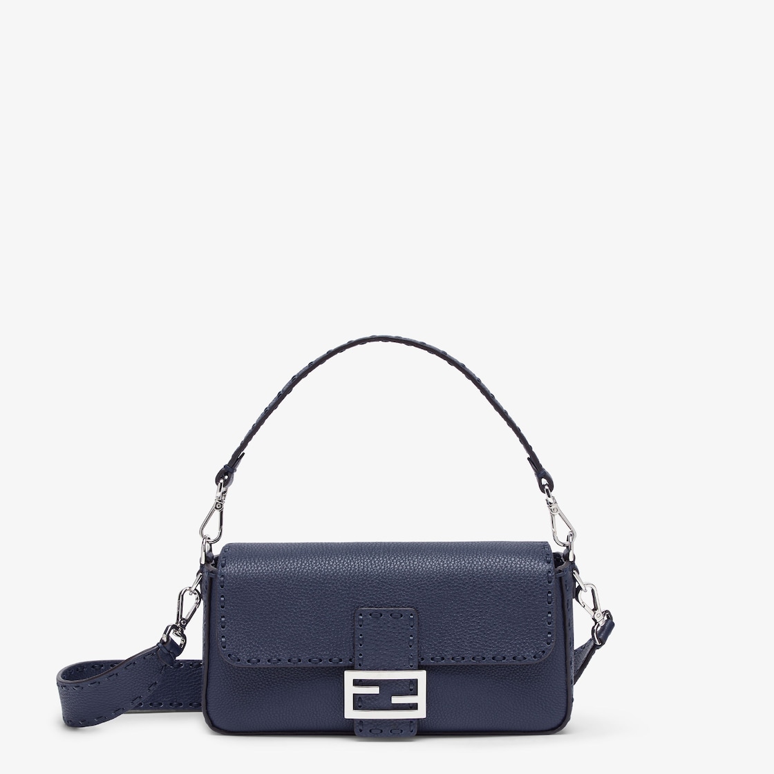 FENDI NAVY COTTON BAGUETTE BAG - CRTBLNCHSHP