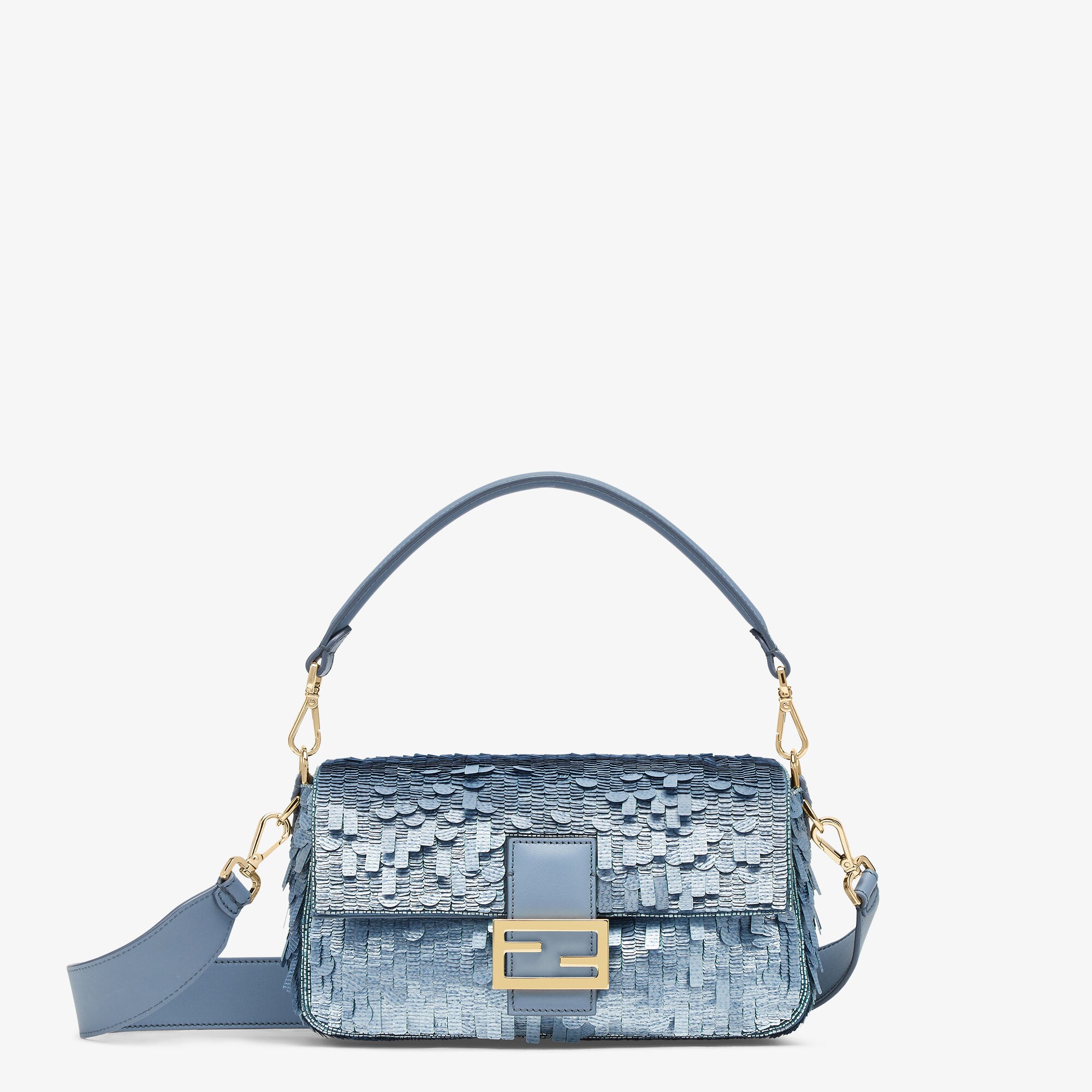 Baguette Sequins or crystals Light blue | Fendi