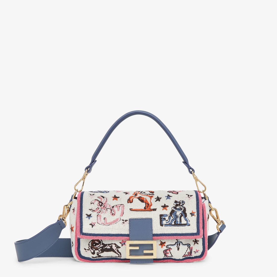 Fendi cheap embroidered baguette