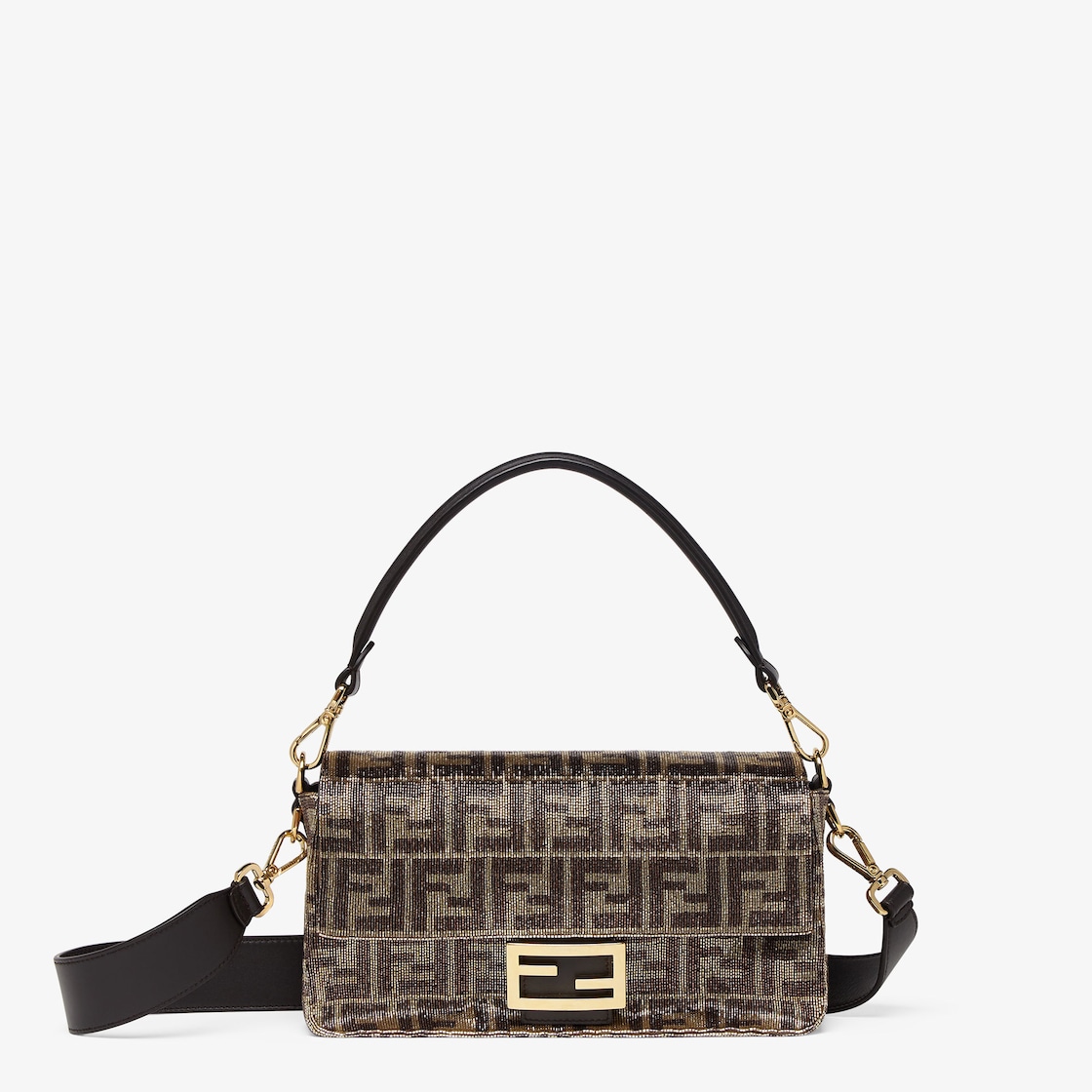 Iconic Fendi Monogram Baguette Shoulder Bag