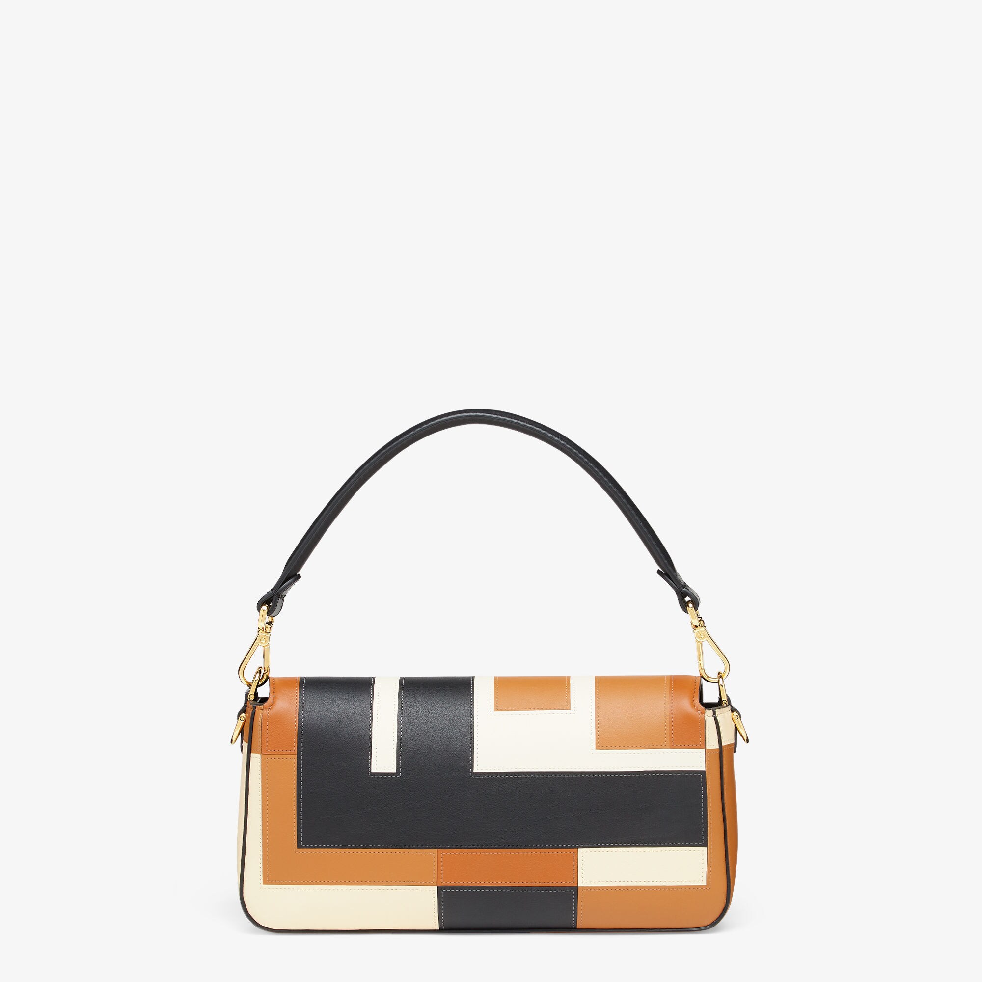 Baguette Leather bag with multicolour FF inlay Fendi