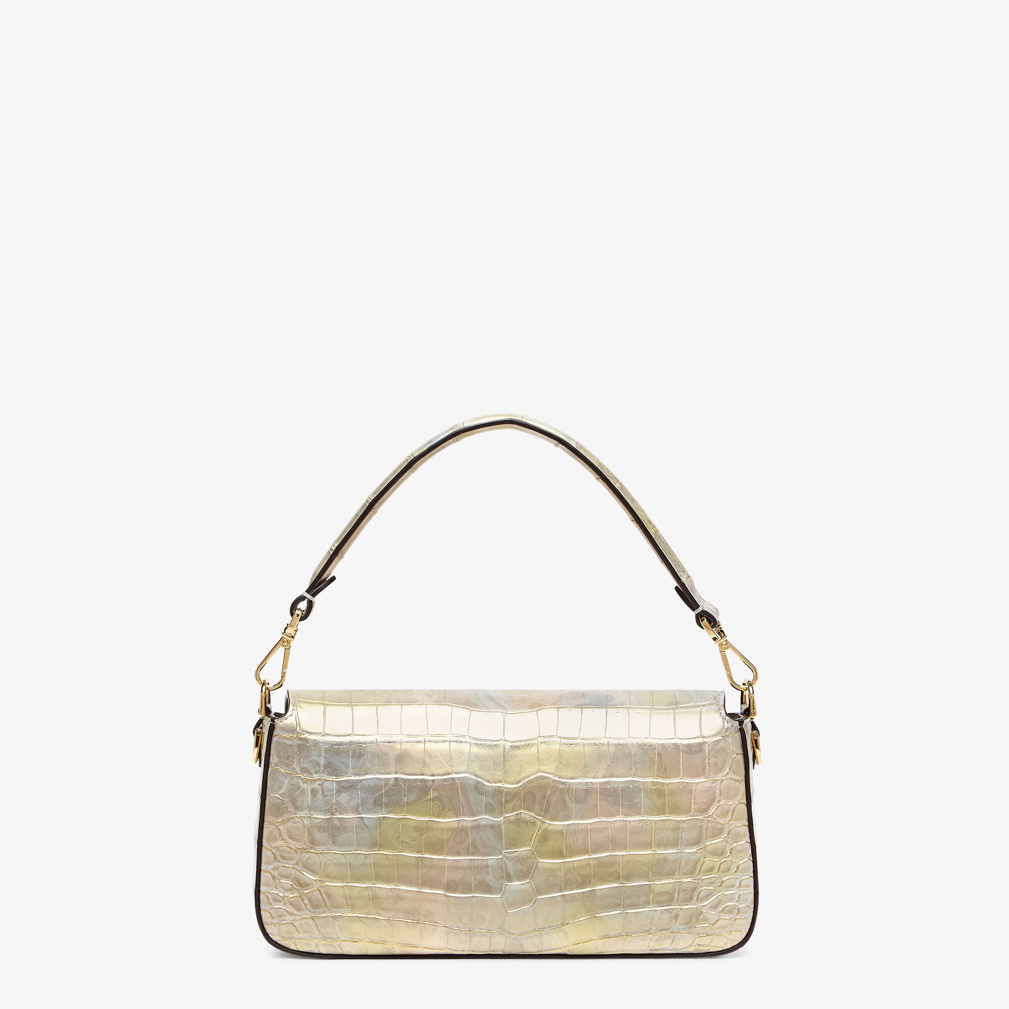 24SS【FENDI】バゲット レザー バッグ マルチカラーFFインレイ バゲット チェーン ミディ ファブリック マルチカラー | Fendi