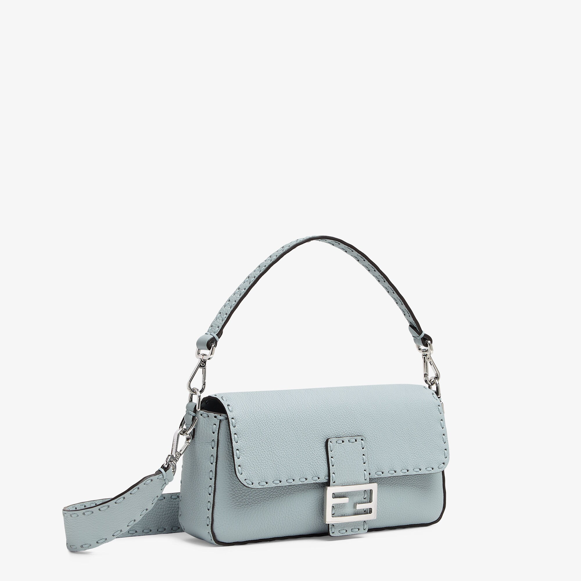 25新作 FENDI バゲット バッグ ナッパレザー 8色 FFモチーフ バゲット チェーン ミディ レザー ブラック | Fendi