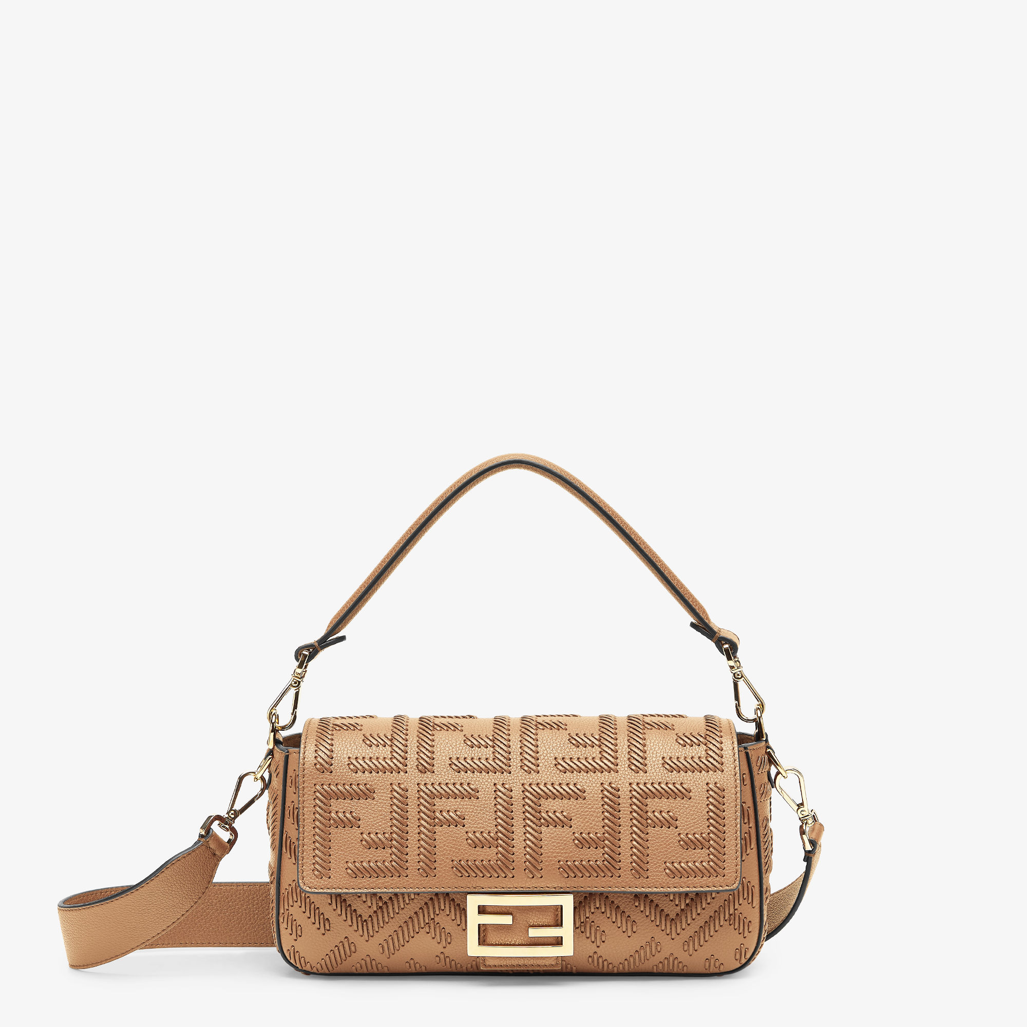 トートバッグ FENDI Baguette Cuoio Romano D Baguette Cuoio Romano leather Blue | Fendi