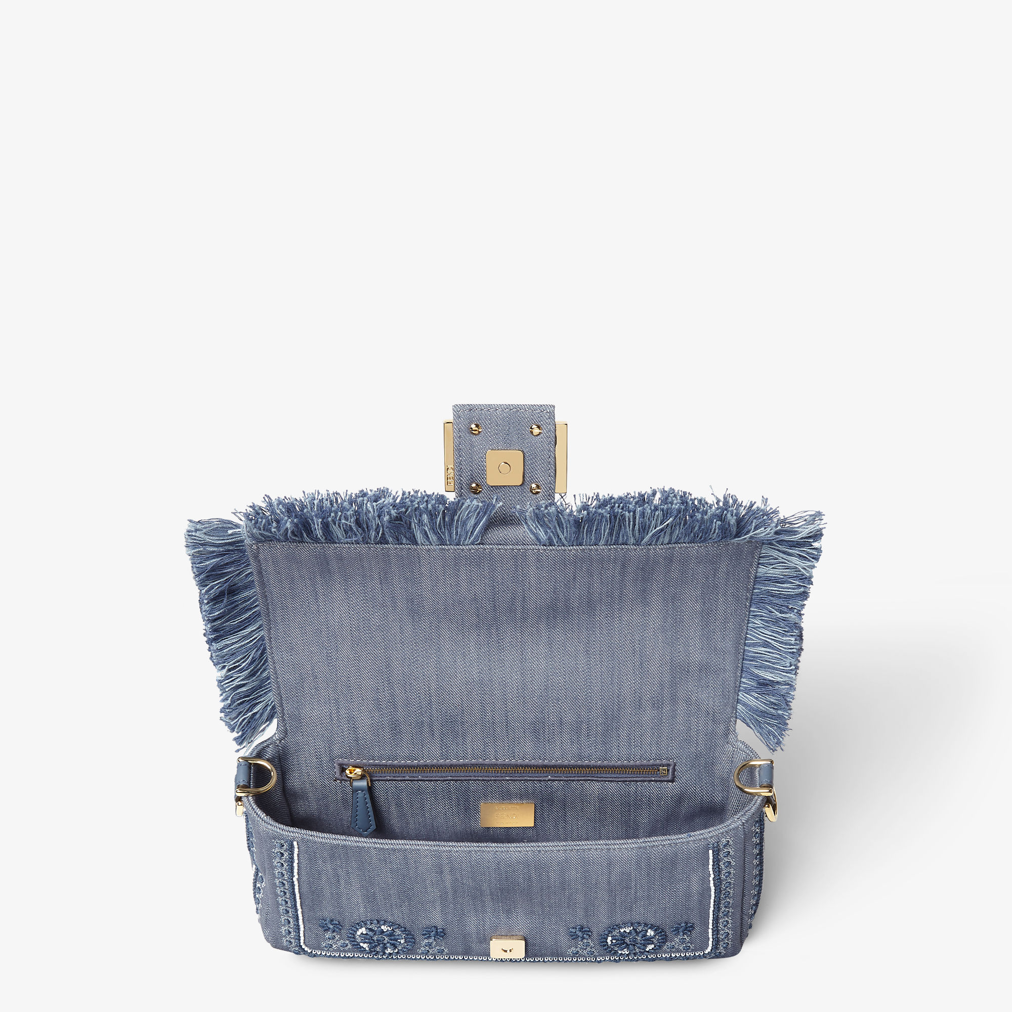 バゲット スパンコールまたはクリスタル ブルー | Fendi