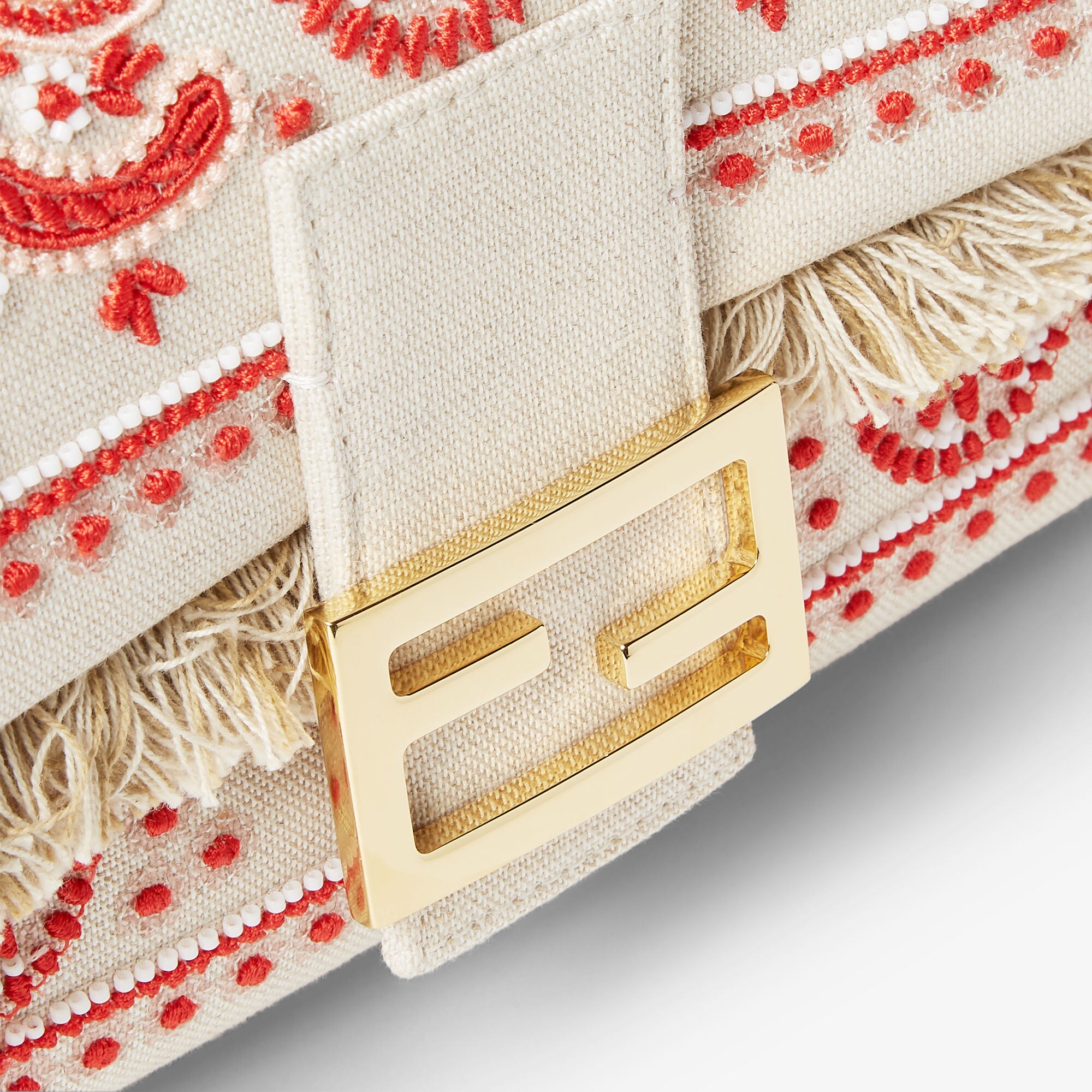 【関税&送料込】Fendi Decorazioni In Paillettes Bianco Sporc Fendi Baguette Bianca Con Vetrini E Perline – Speakthestore