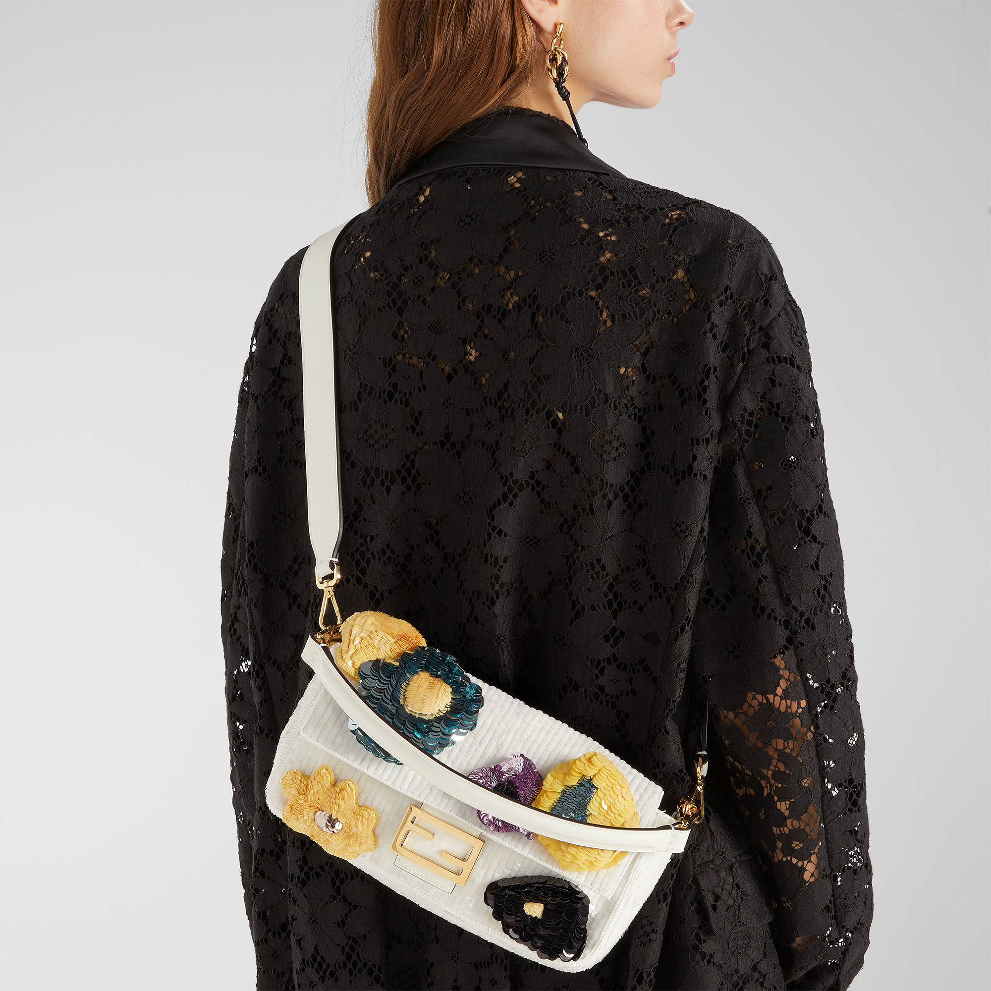 FENDI バゲット マルチカラー スパンコール カーフ 【公式通販】