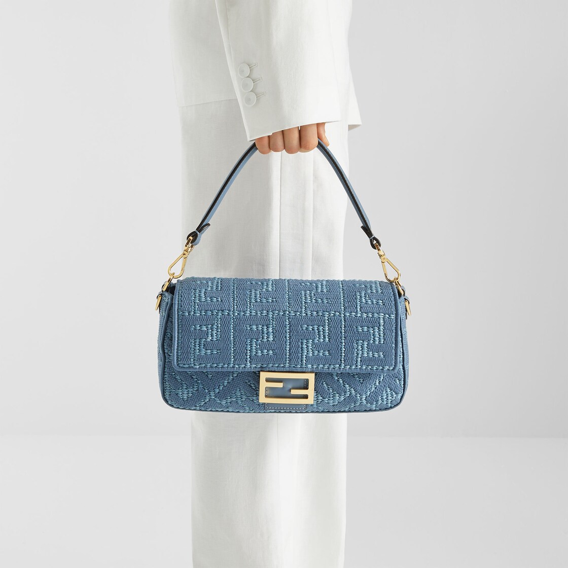 Baguette® Raffia-effect material Blue - Image 2/5