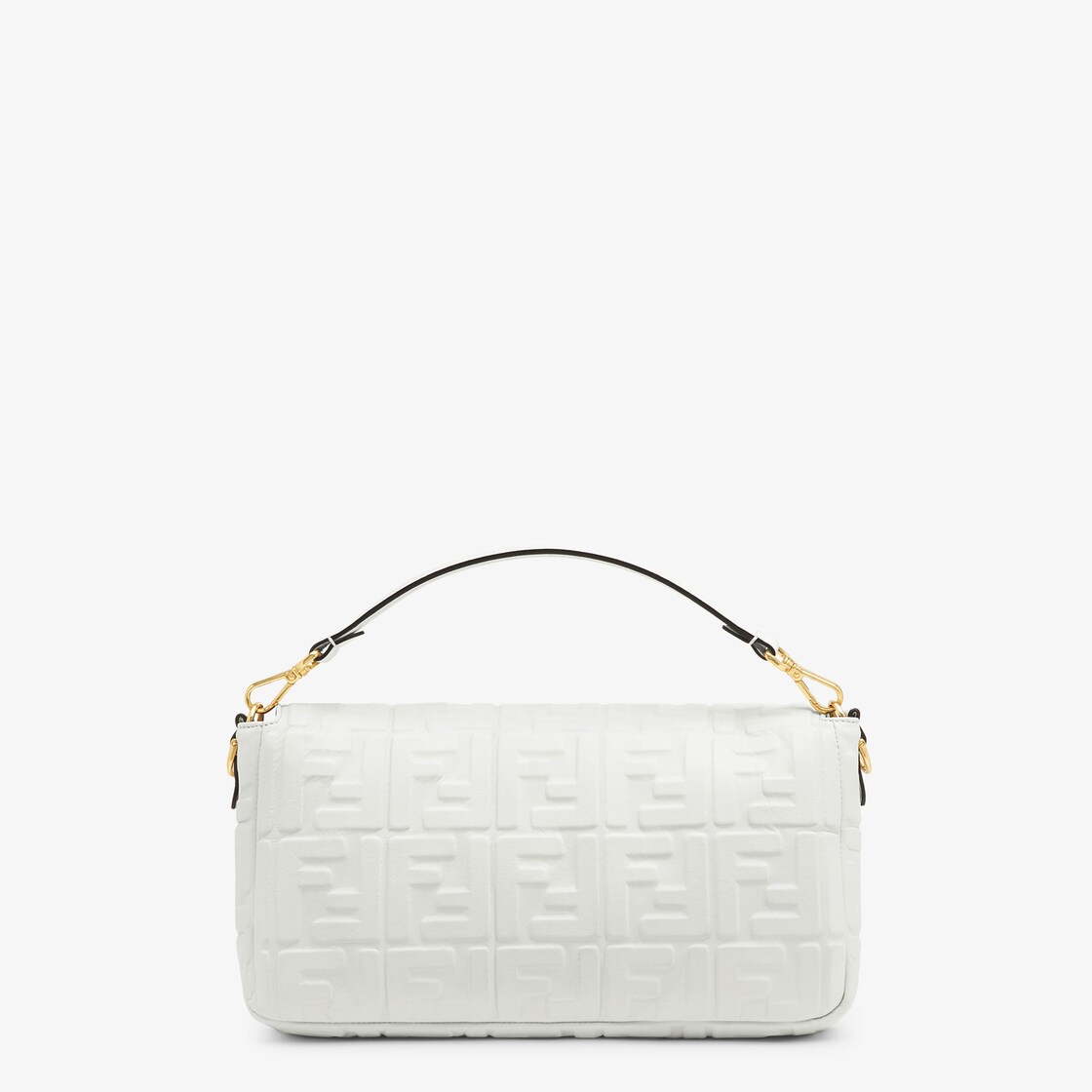 Baguette Large - White leather bag