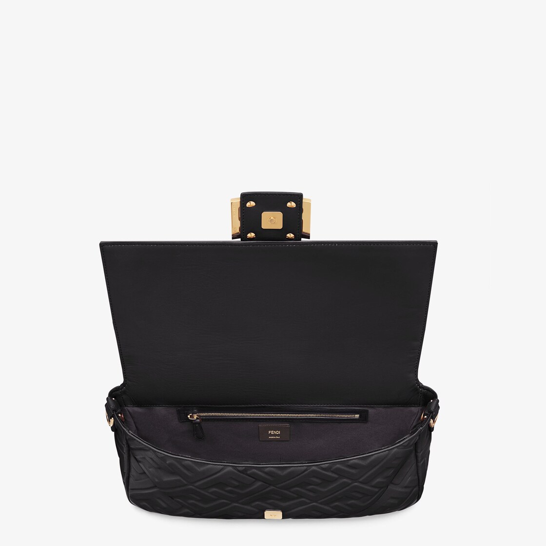 fendi large black leather - Gem