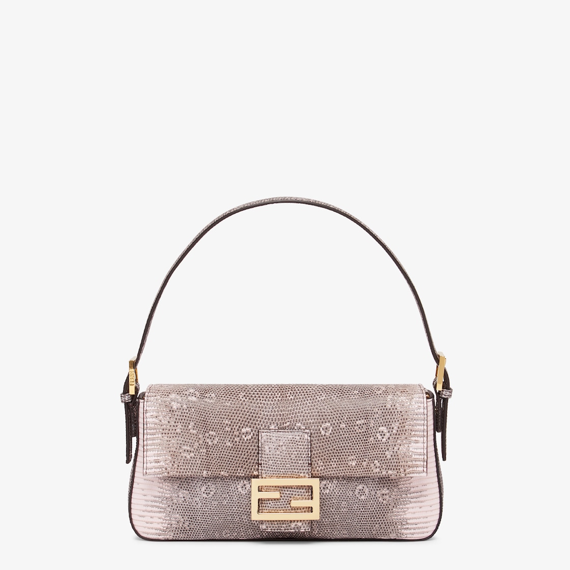 Baguette 1997 - Pink lizard leather Re-Edition bag | Fendi