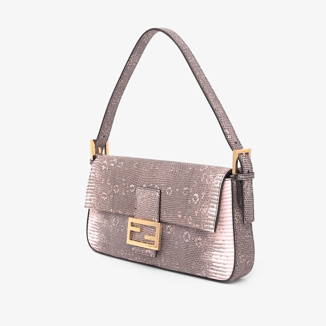 FENDI バゲット型 パイソンハンドバッグ | camillevieraservices.com