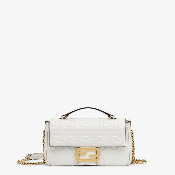 Fendi Baguette Chain Midi In White
