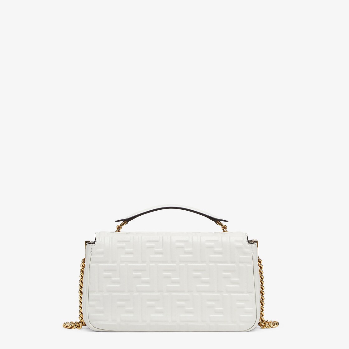 Fendi Baguette Nappa Leather Midi Chain Shoulder Bag