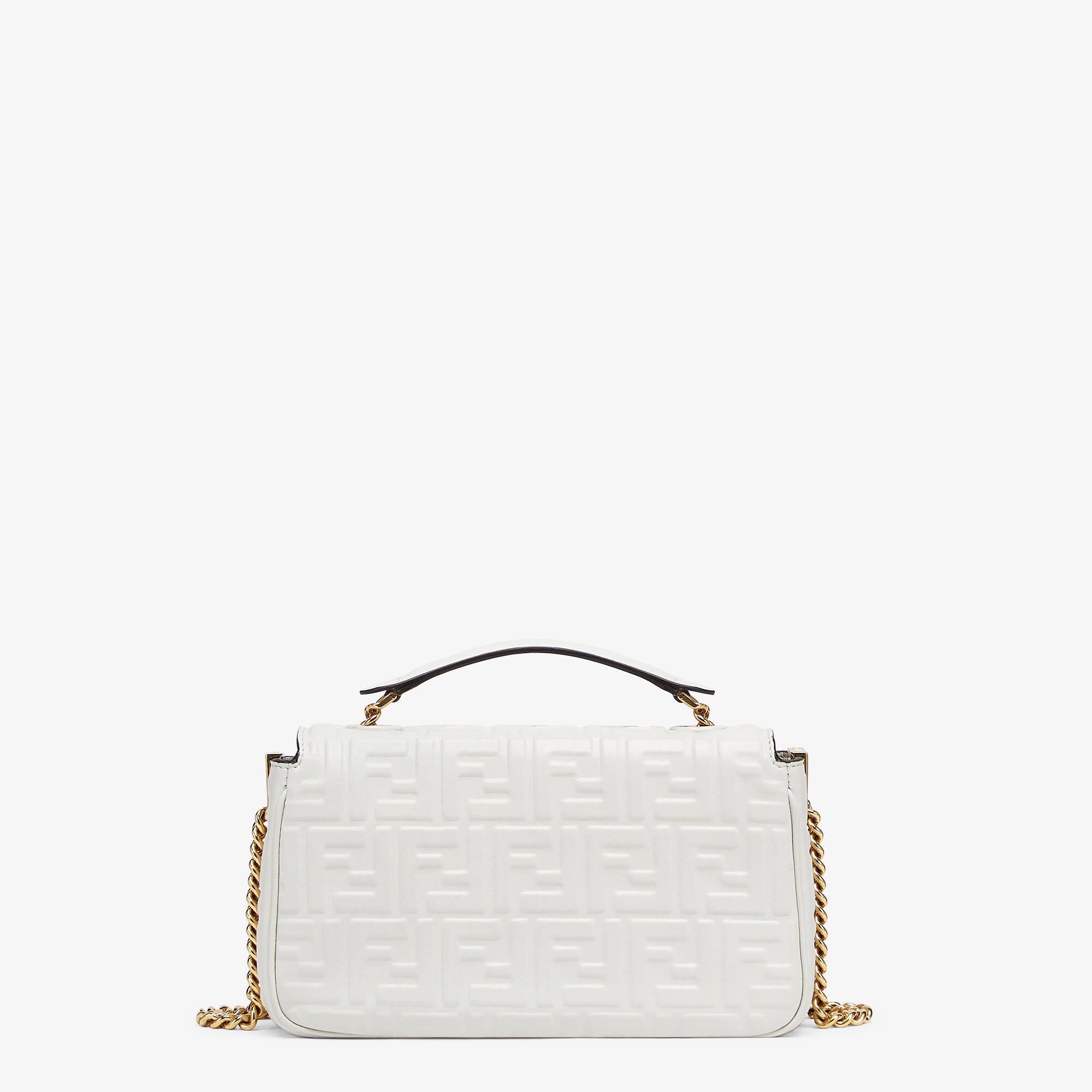 FENDI｜SHOULDER BAGS (8BR793 AH9C F1AQR) Fendi Motif Napa Leather Baguette Chain Shoulder Bag 8BR793
