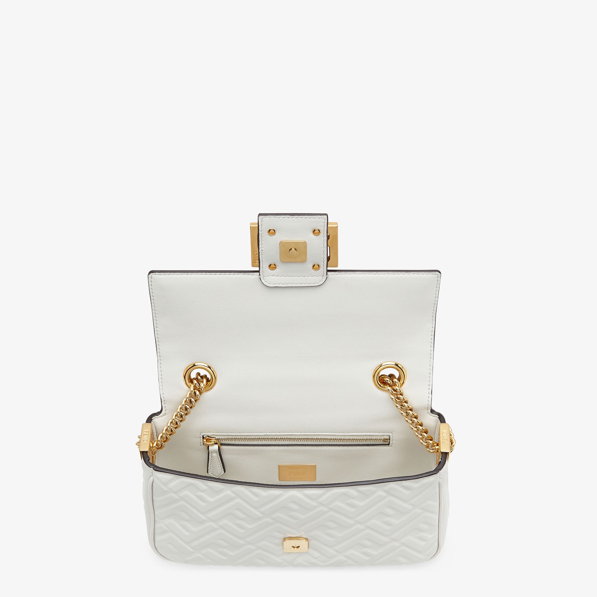 正規店買付【FENDI】ナノマンマ ホワイトバゲット Mamma Baguette ナノ レザー ホワイト | Fendi