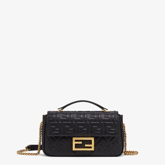 Fendi Baguette Chain Midi In Black