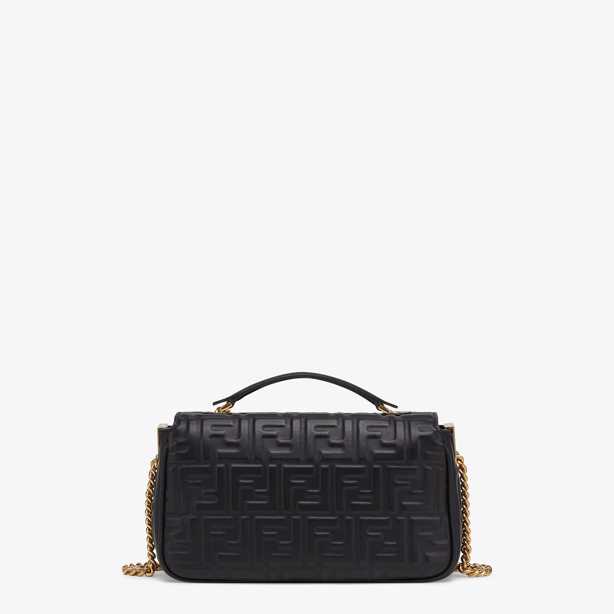 Baguette Chain Midi Leather Black Fendi