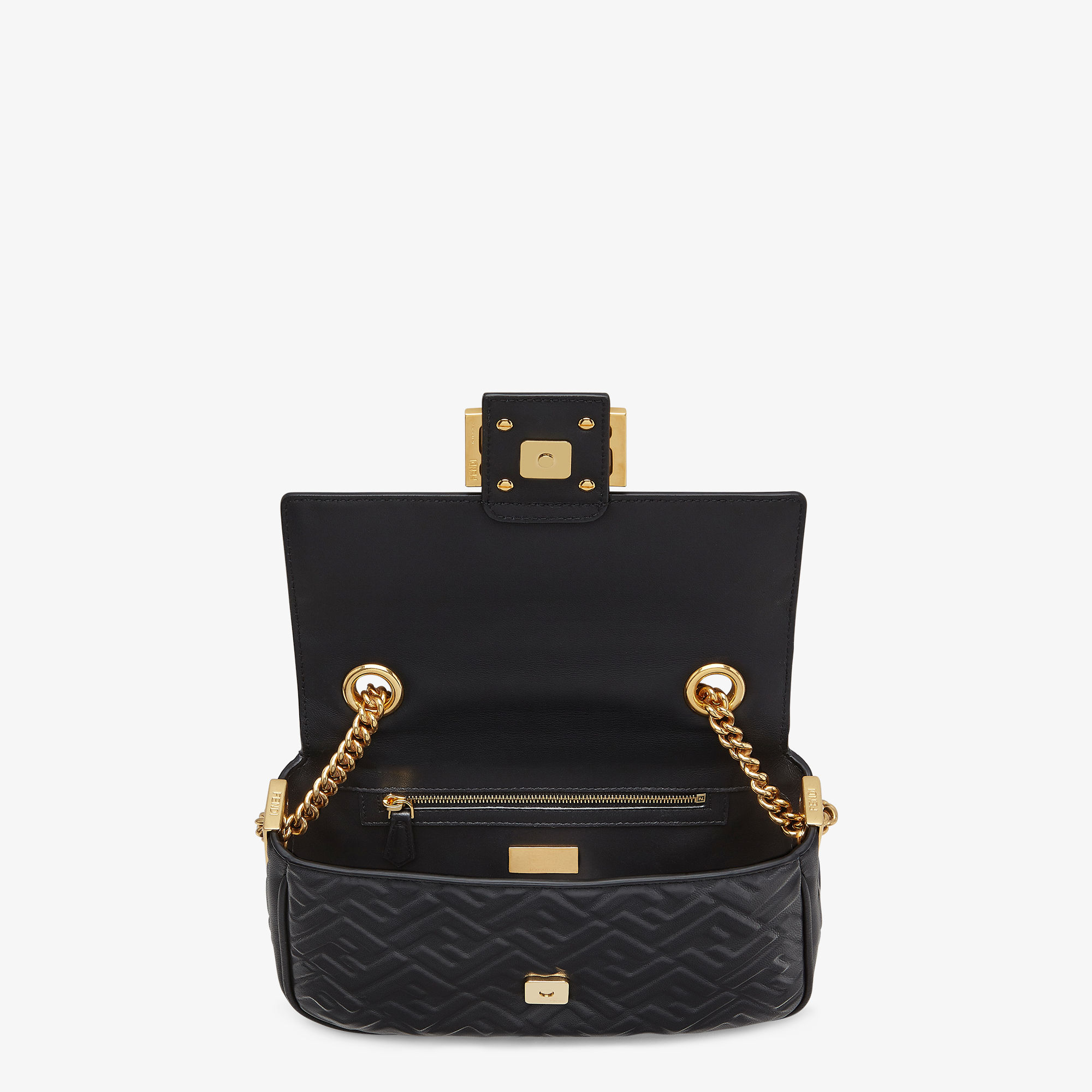 バゲット チェーン ミディ レザー ブラック | Fendi バゲット チェーン ミディ レザー ブラック | Fendi