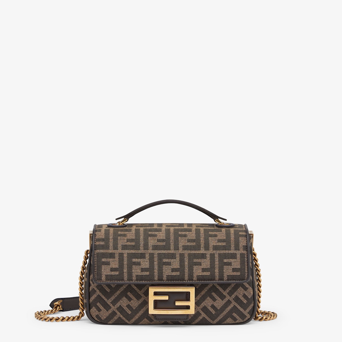 バゲット チェーン ミディ - FFジャカードファブリック バッグ | Fendi