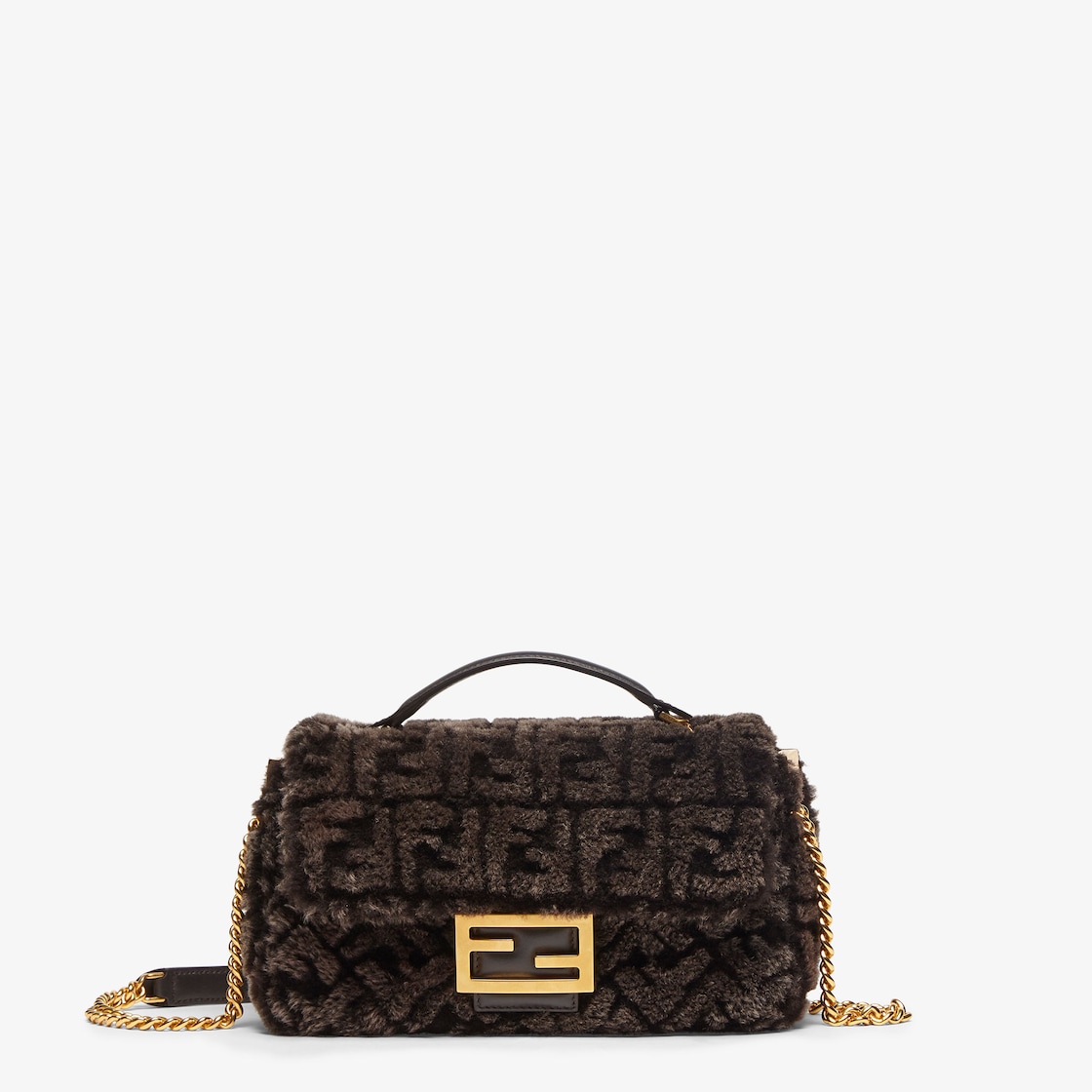 Fendi Baguette Chain Midi Brown