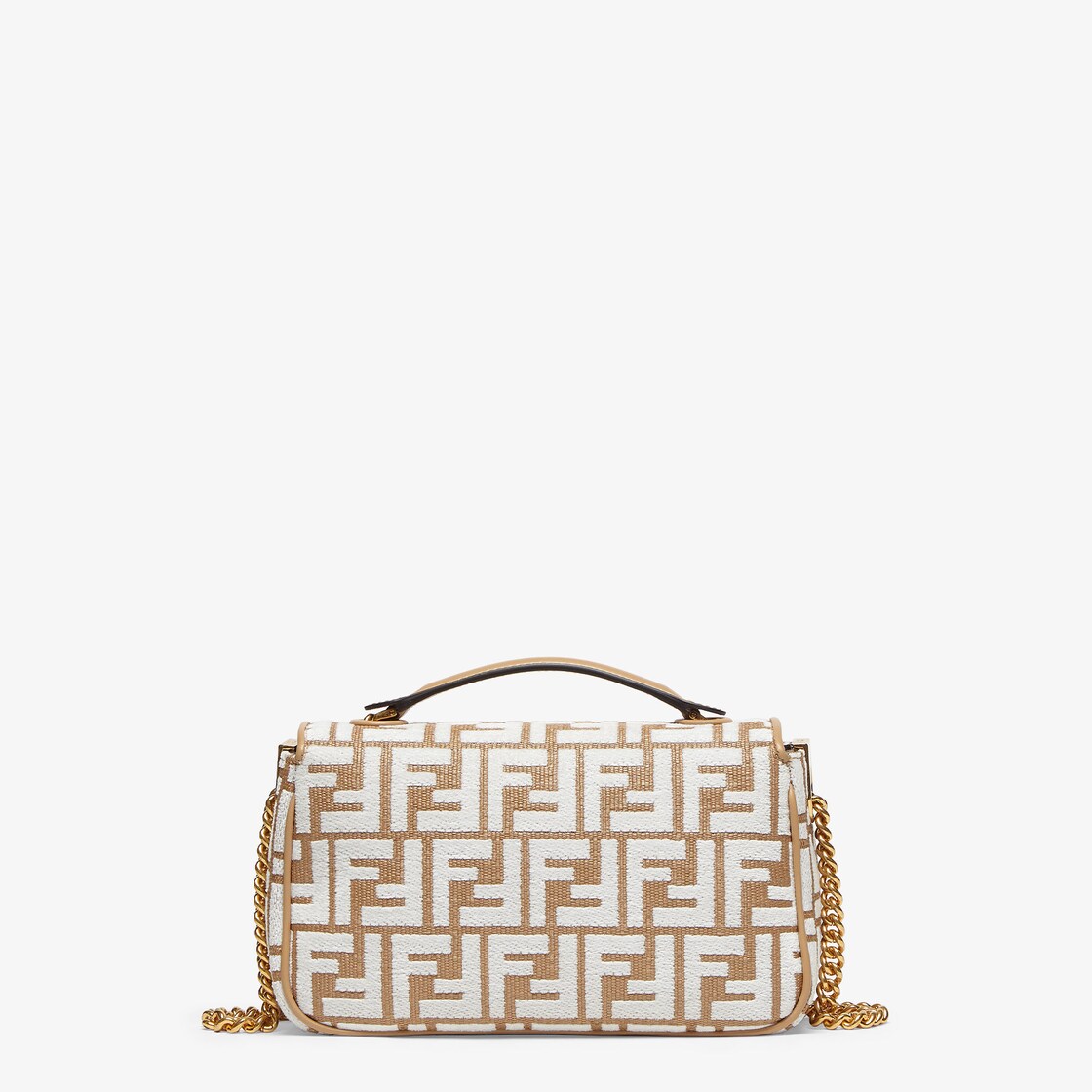 White 'Baguette Chain Midi' shoulder bag Fendi - Vitkac HK