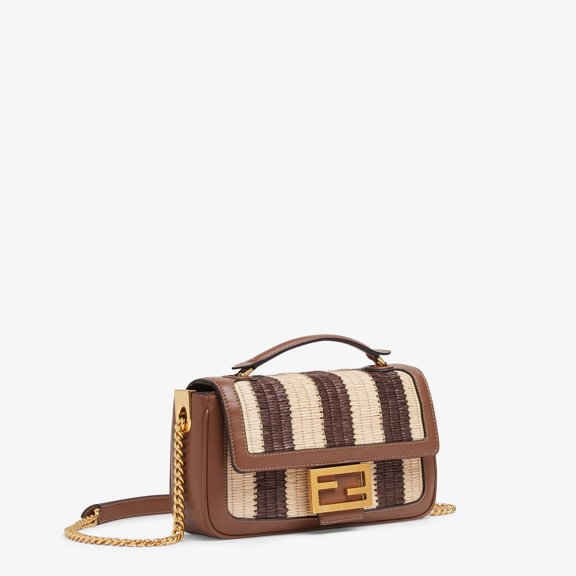Baguette Chain Midi Fabric Brown | Fendi