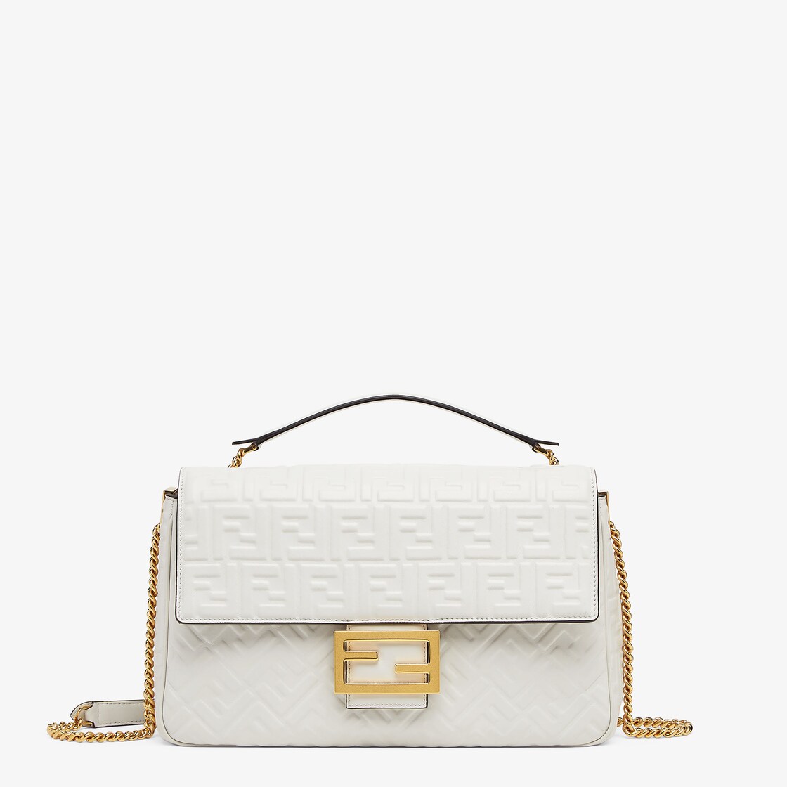 Fendi white sales baguette