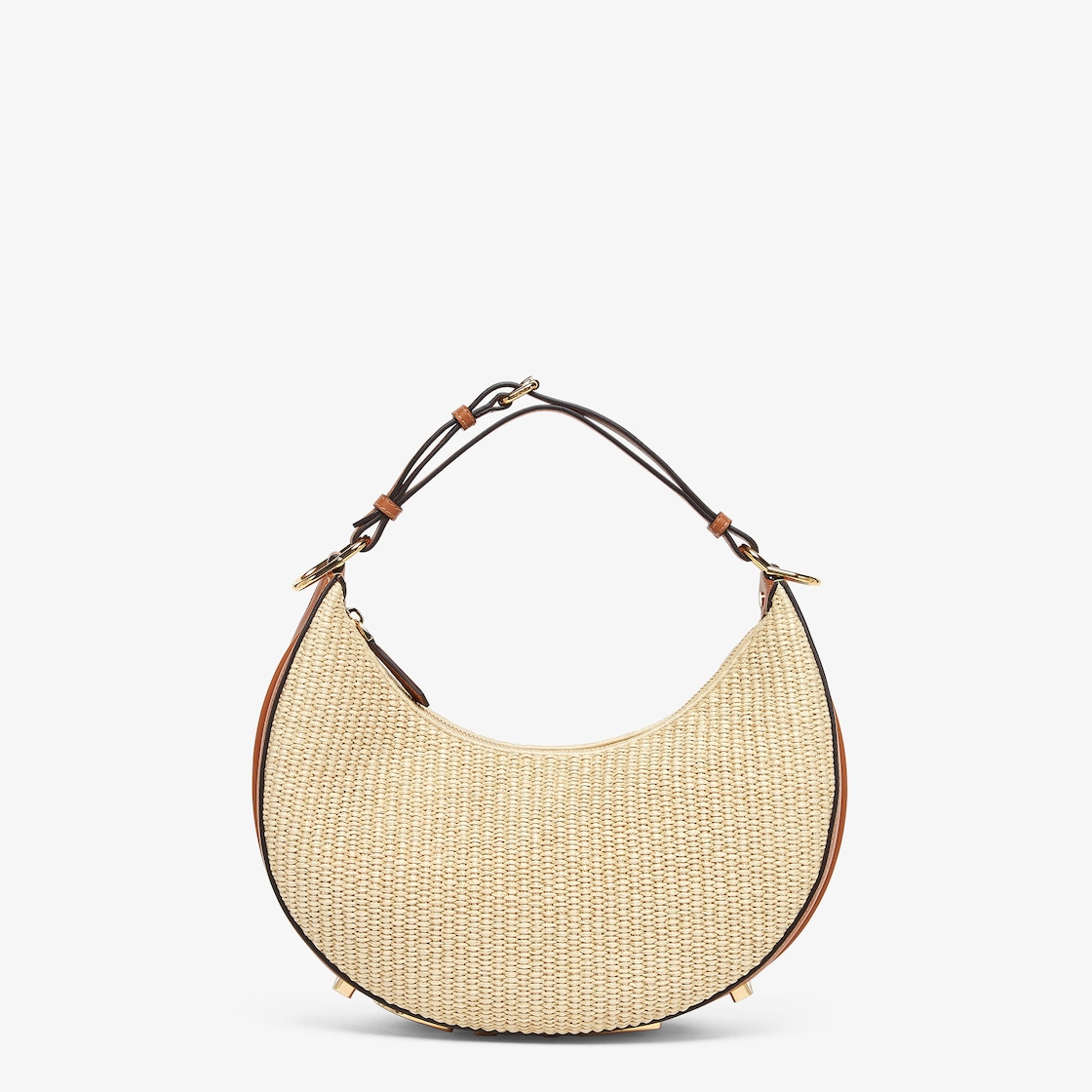 Fendi First Straw Small Bag In Beige