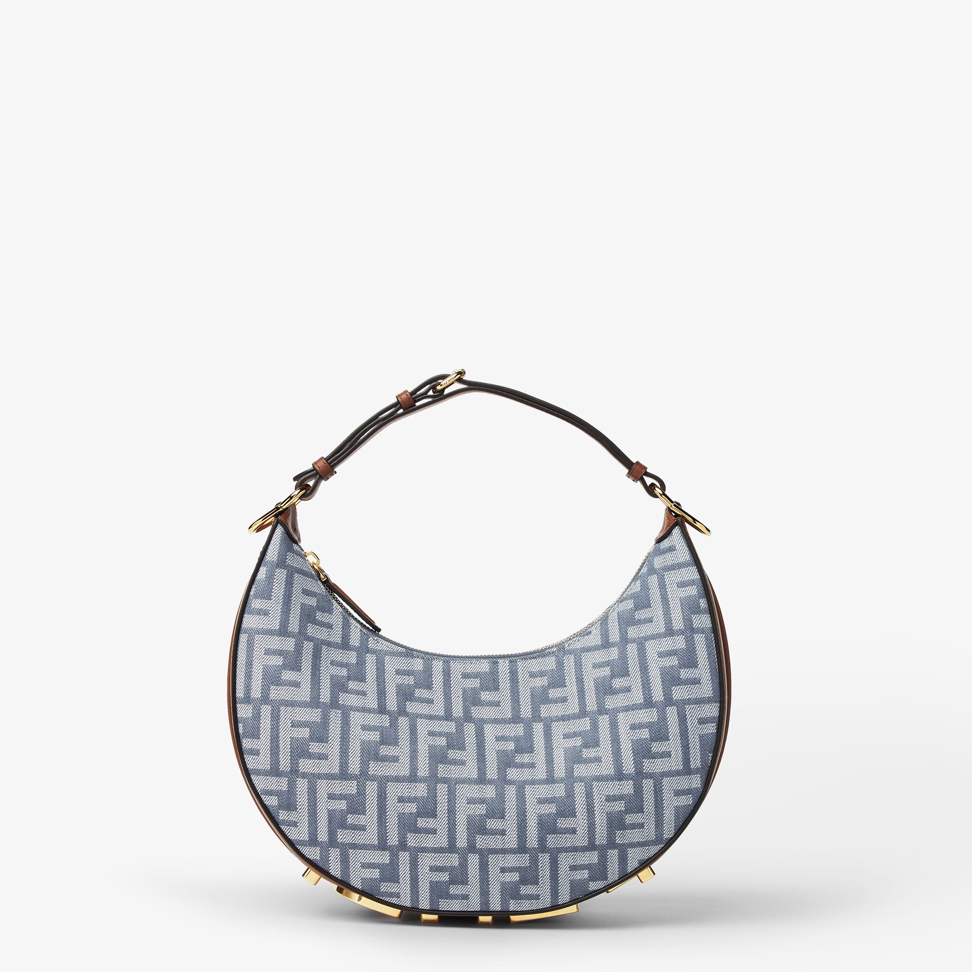 FENDI｜ (FF jacquard denim-effect Fendigraphy Mini (8BS0 Fendigraphy Mini Fabric Blue | Fendi