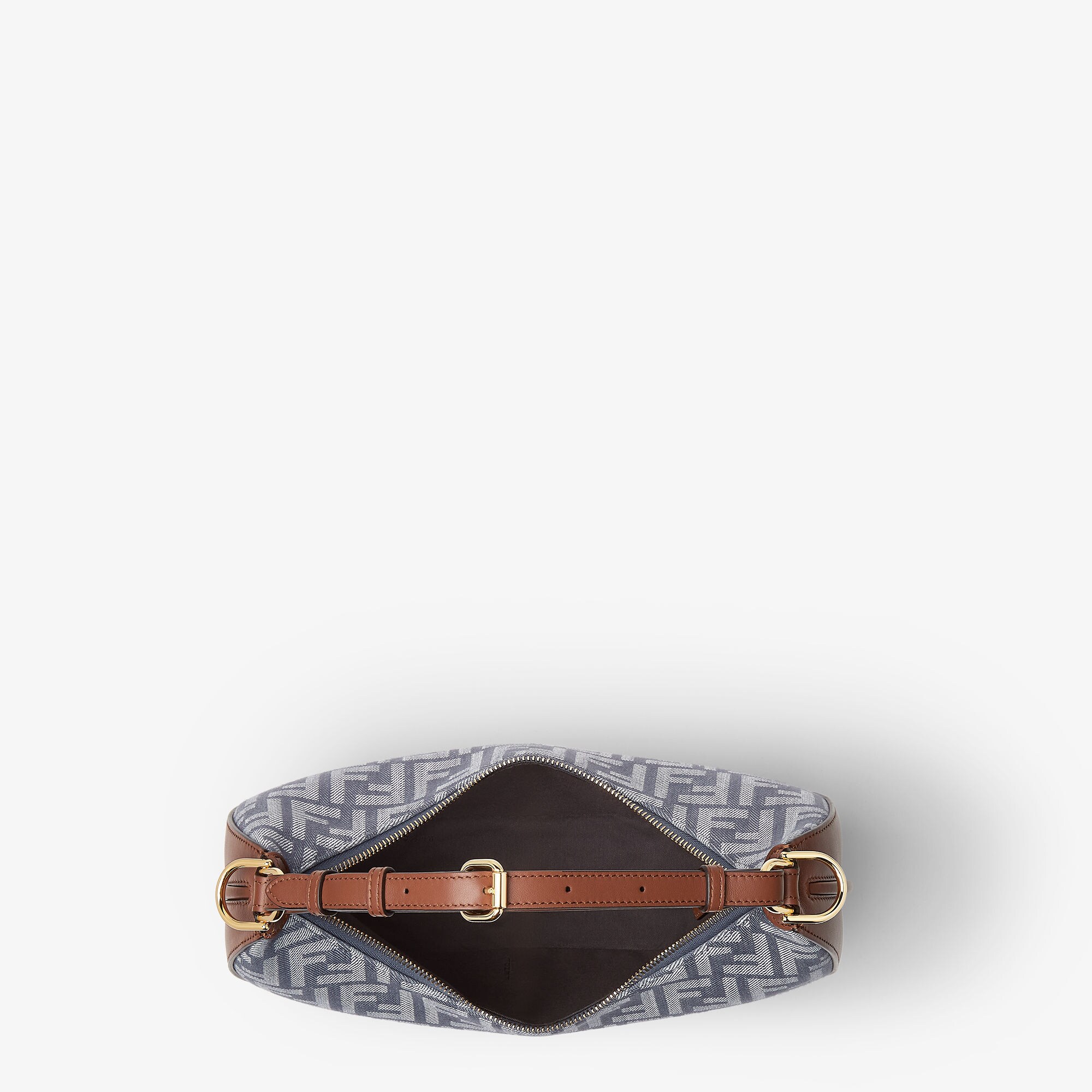 関税込 Fendi MINI DENIM EFFECT FF JACQUARD FENDIGRAPHY HOBO Fendi fendigraphy mini bag in denim-effect ff fabric - ShopStyle