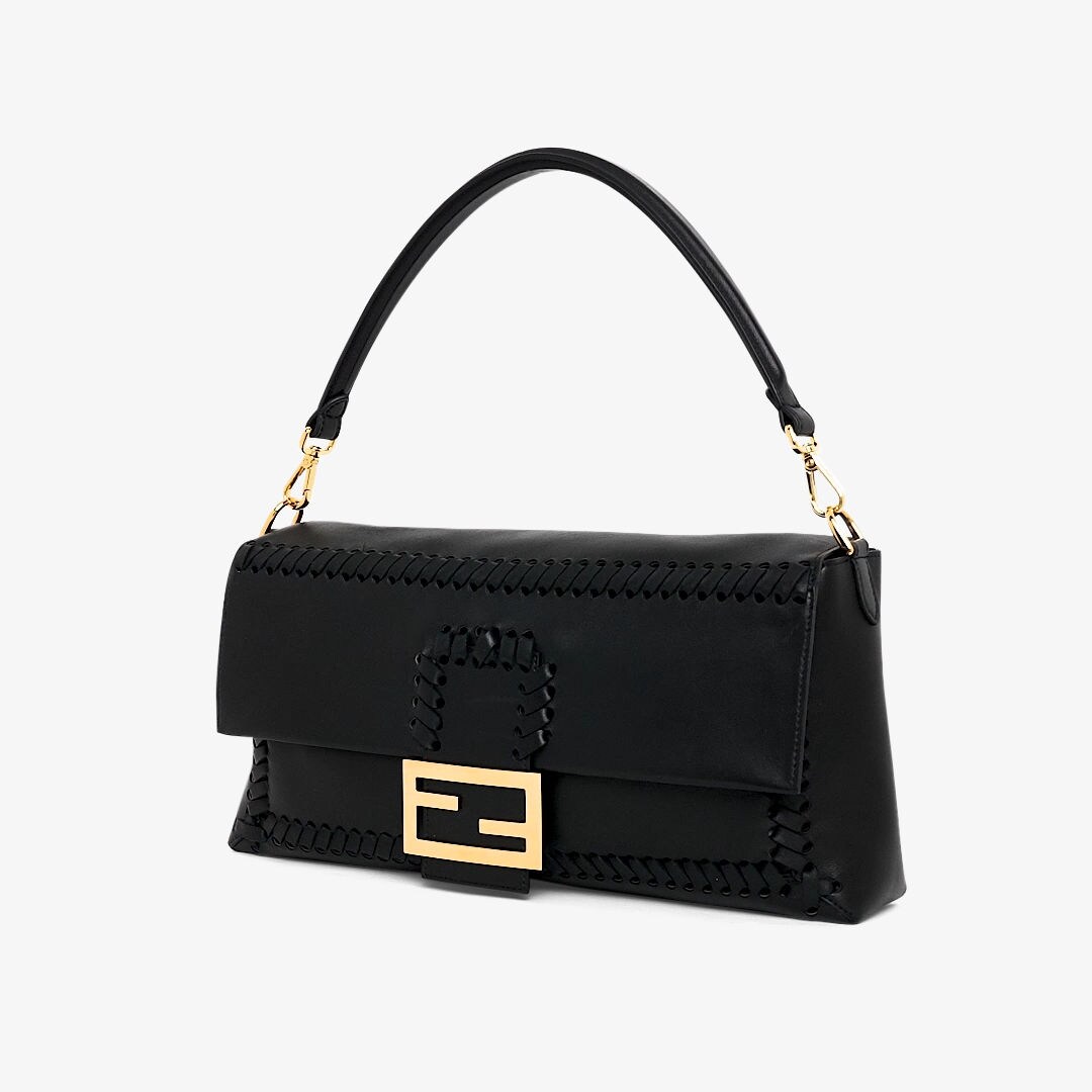 Fendi baguette cheap black leather