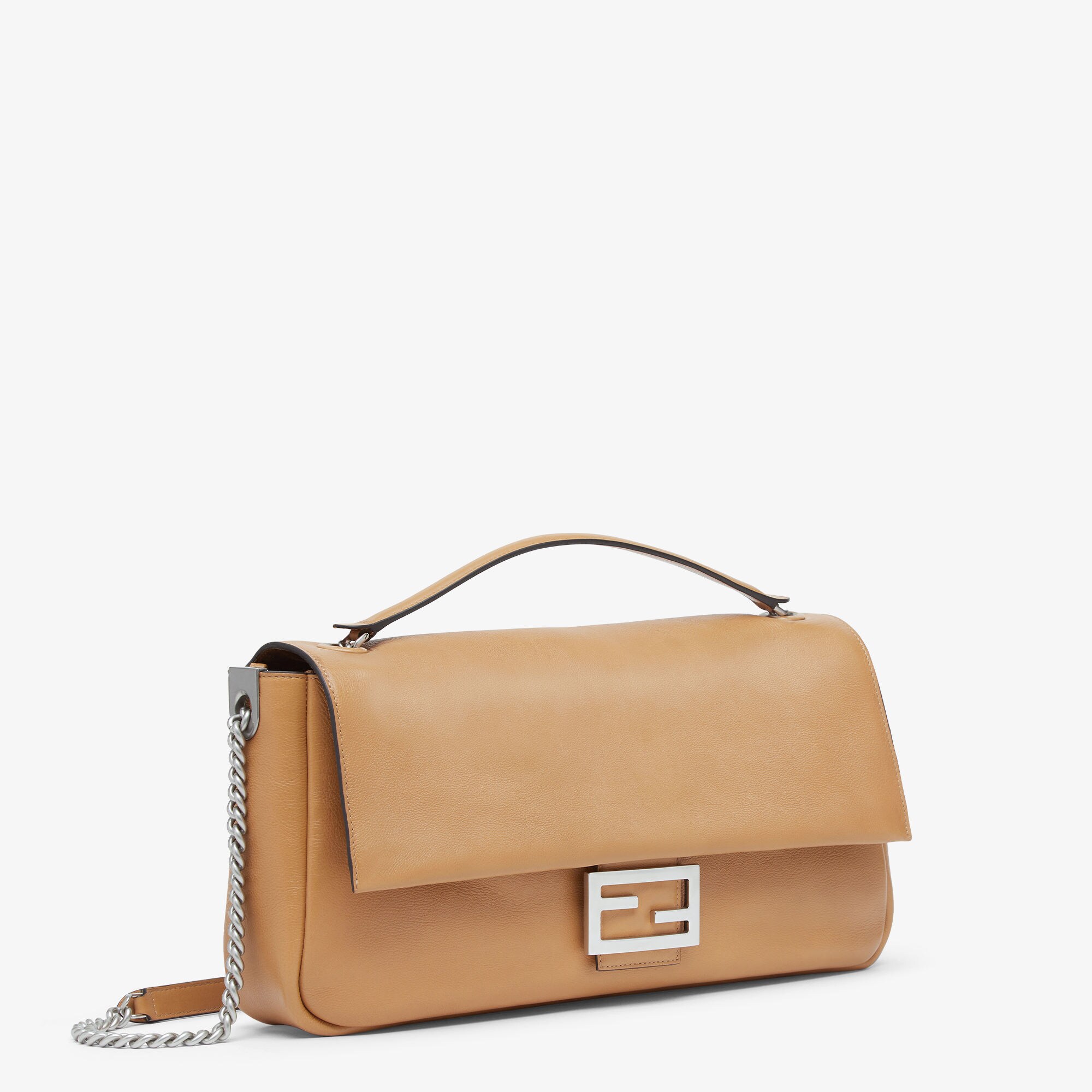 【関税負担無】FENDI BEIGE LEATHER BAGUETTE SHOULDER BAG Fendi Baguette 2023 Re-edition Shoulder Bag Beige Wool ref