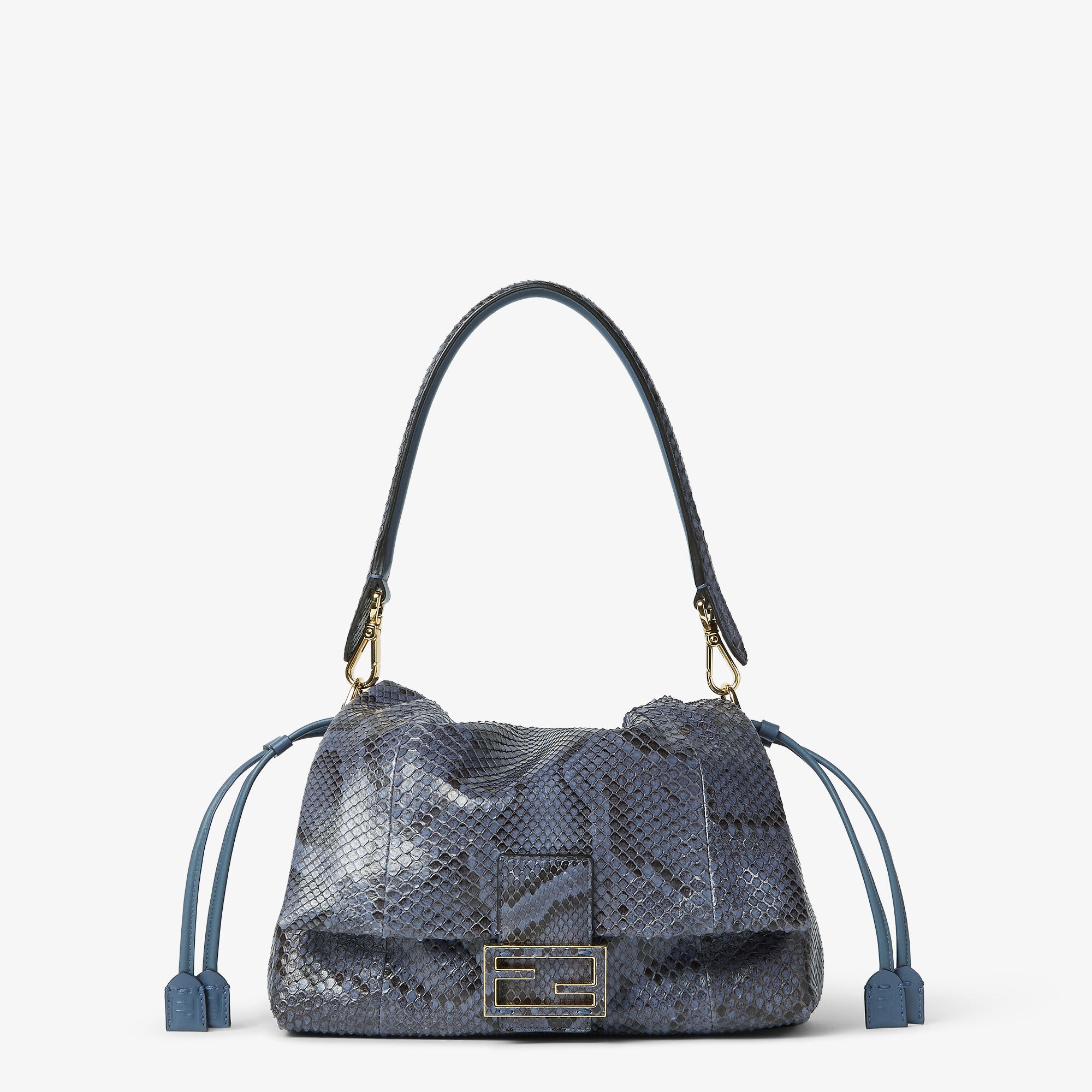 Mamma Baguette Medium Fine leathers Blue | Fendi