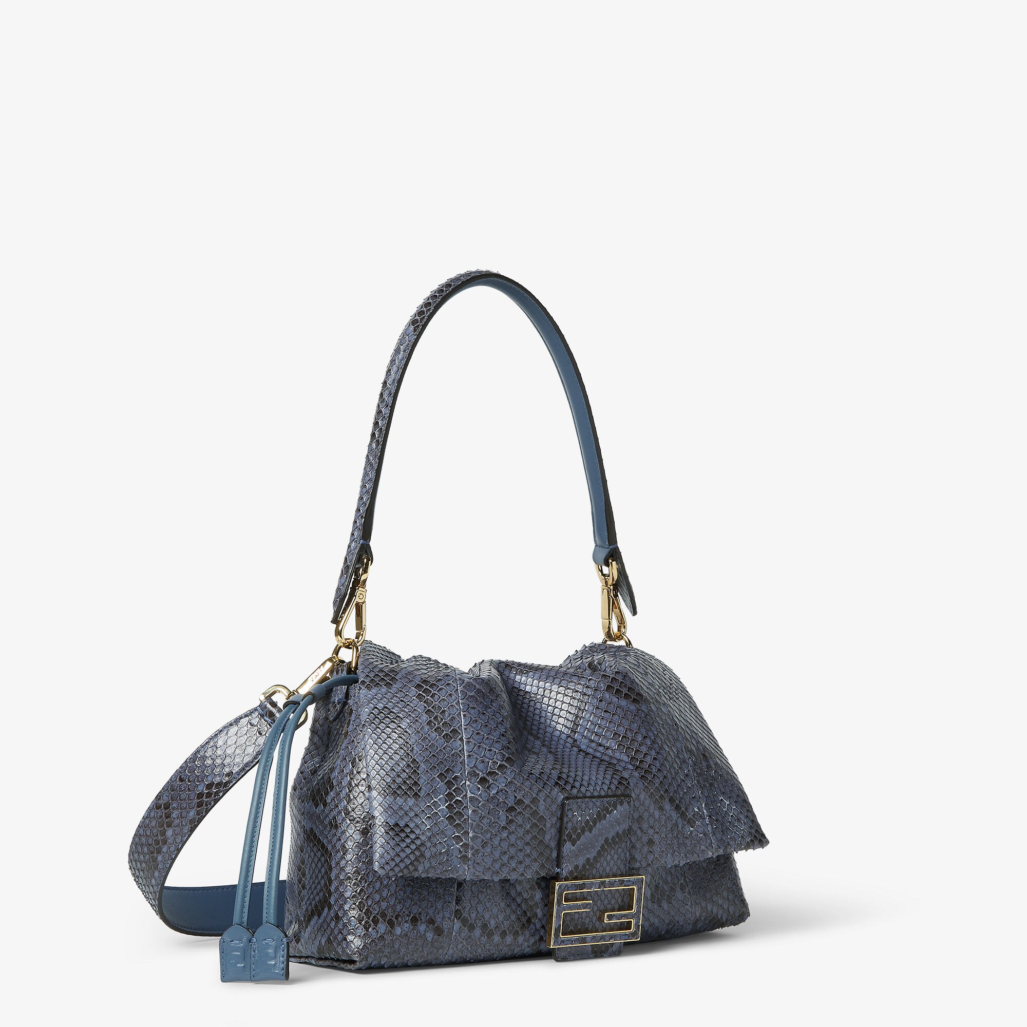 Mamma Baguette Medium Fine leathers Blue | Fendi