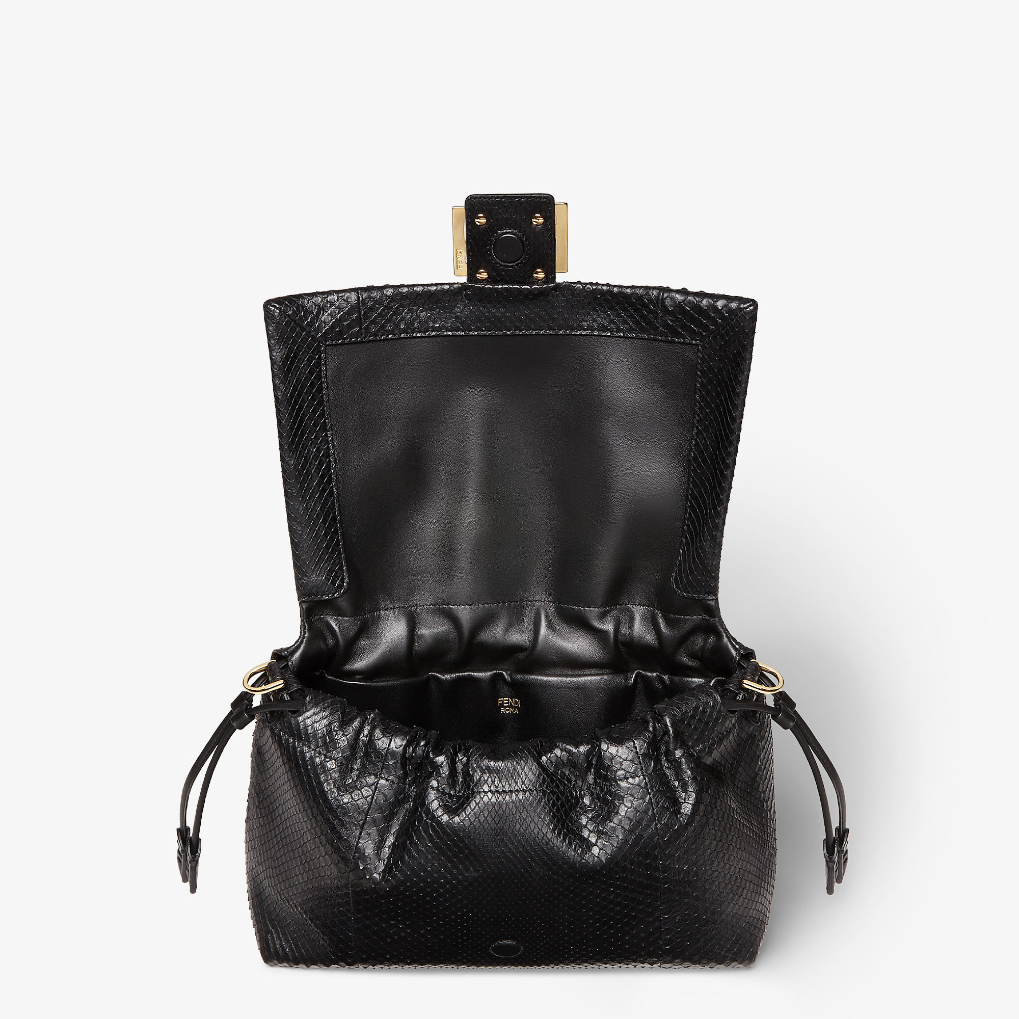 Mamma Baguette Medium - Black | FENDI US