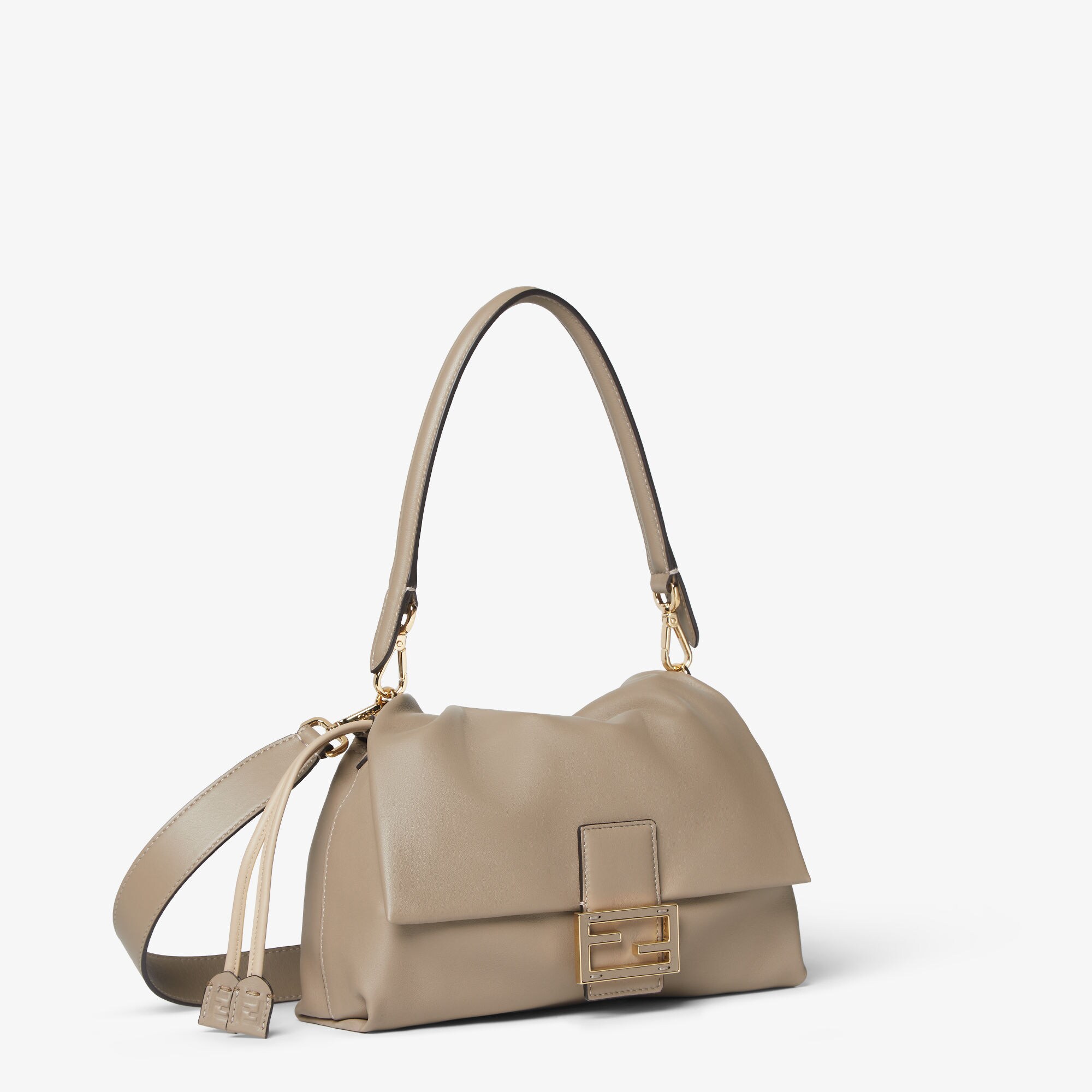 FENDI｜ (Mamma Baguette Medium (8BR833 AQ0D F1SK5)) Mamma Baguette Medium Leather Grey | Fendi