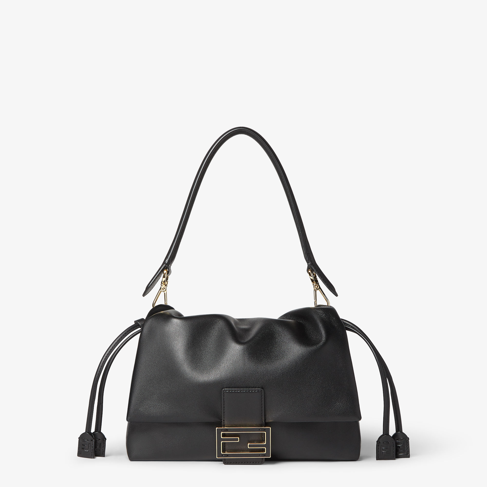 Mamma Baguette Medium Leather Black | Fendi