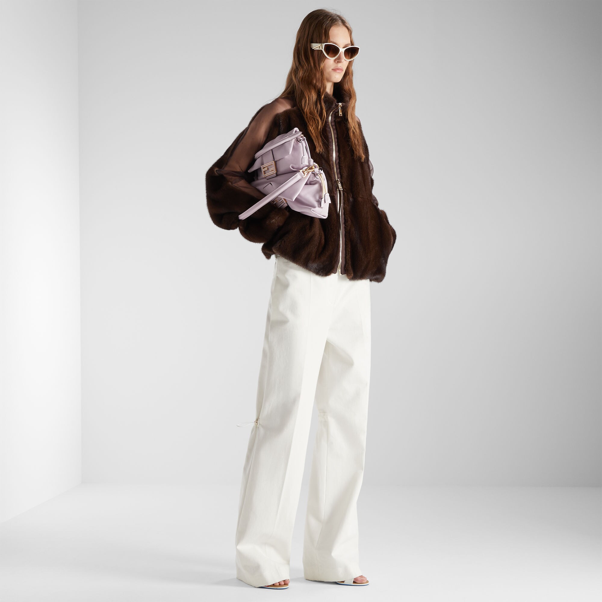 Mamma Baguette ミディアム レザー パープル | Fendi