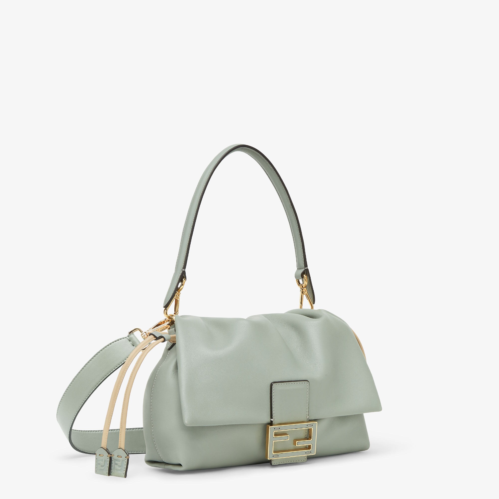 Mamma Baguette Medium Leather Green | Fendi