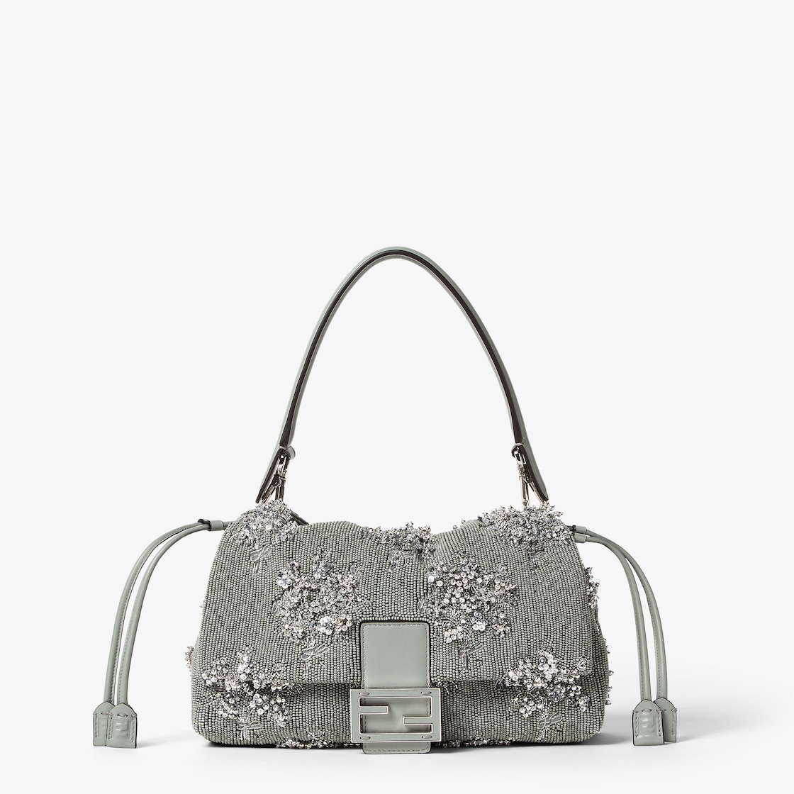 Mamma Baguette Medium Sequins or crystals Green | Fendi Mamma Baguette Medium Sequins or crystals Green | Fendi