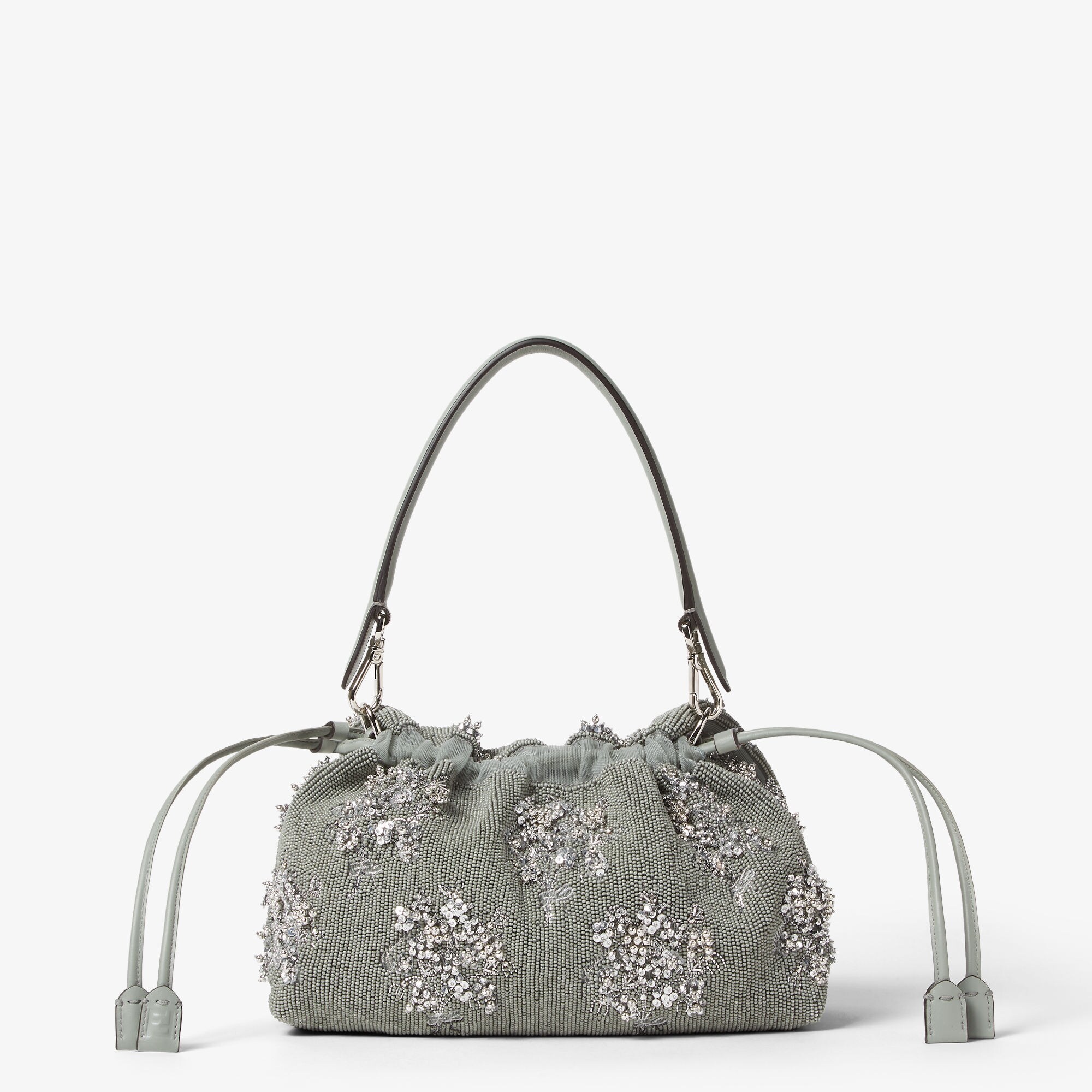 Mamma Baguette Medium Sequins or crystals Green | Fendi