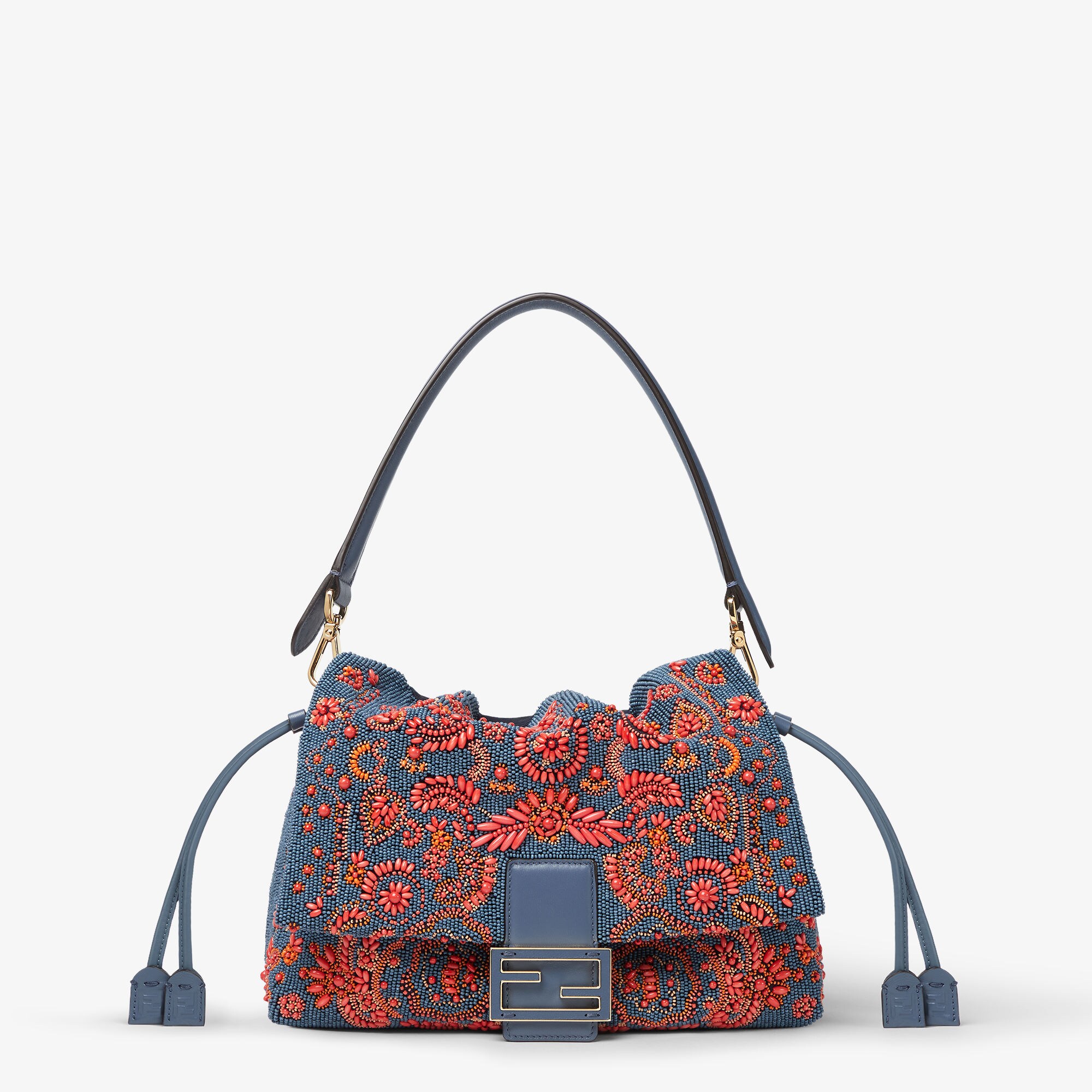 新作☆【FENDI】Mamma Baguette スモール Mamma Baguette Small Fabric Blue | Fendi